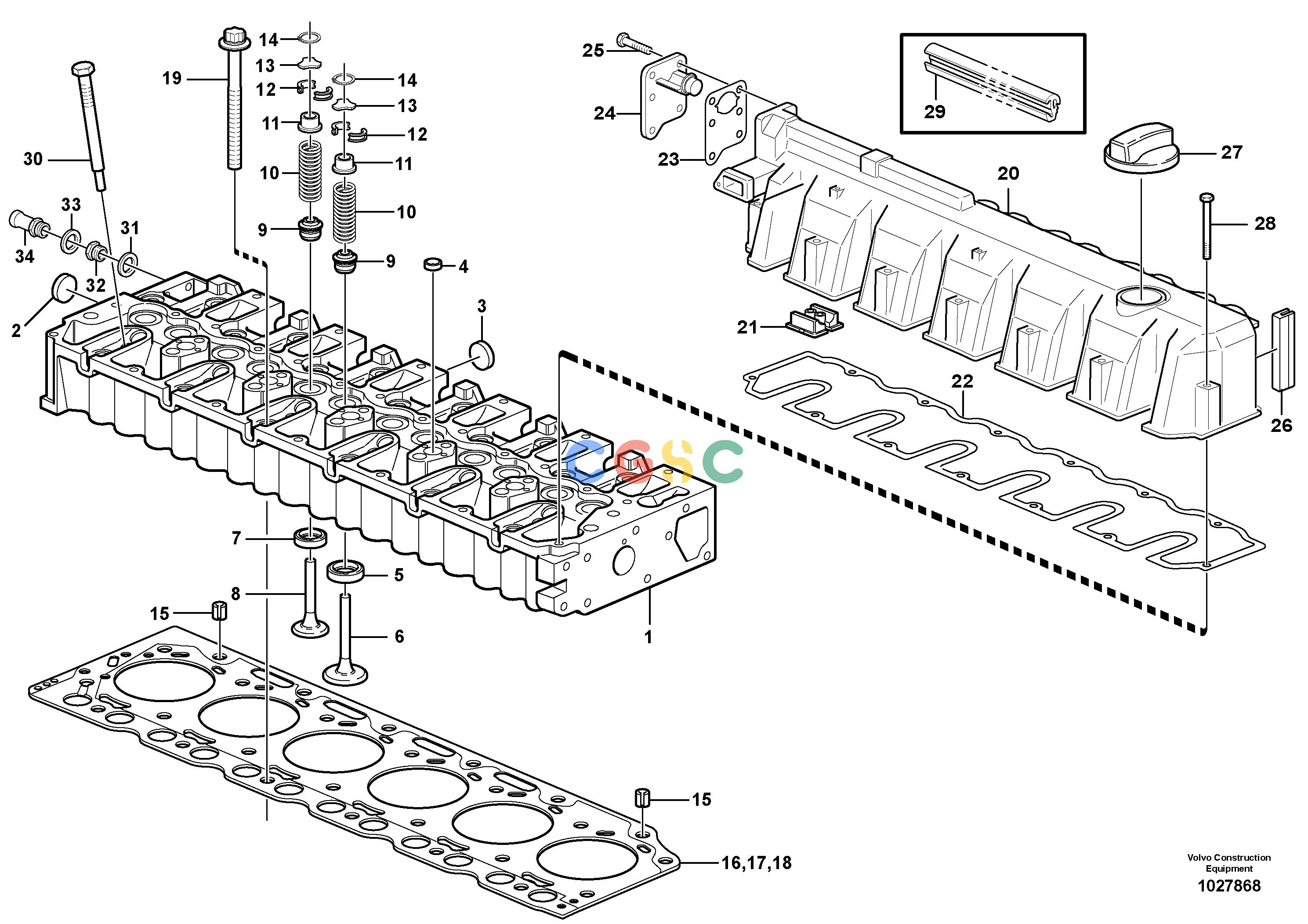 沃尔沃零件查询L90F Cylinder headNone NoneNoneNoneAutodata Volvo online
