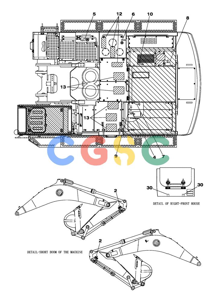 纽荷兰零件查询(E805) - CRAWLER EXCAVATOR TIER 3 (7/06-) (09-400-01[01]) - DECALS New Holland Constructuion
