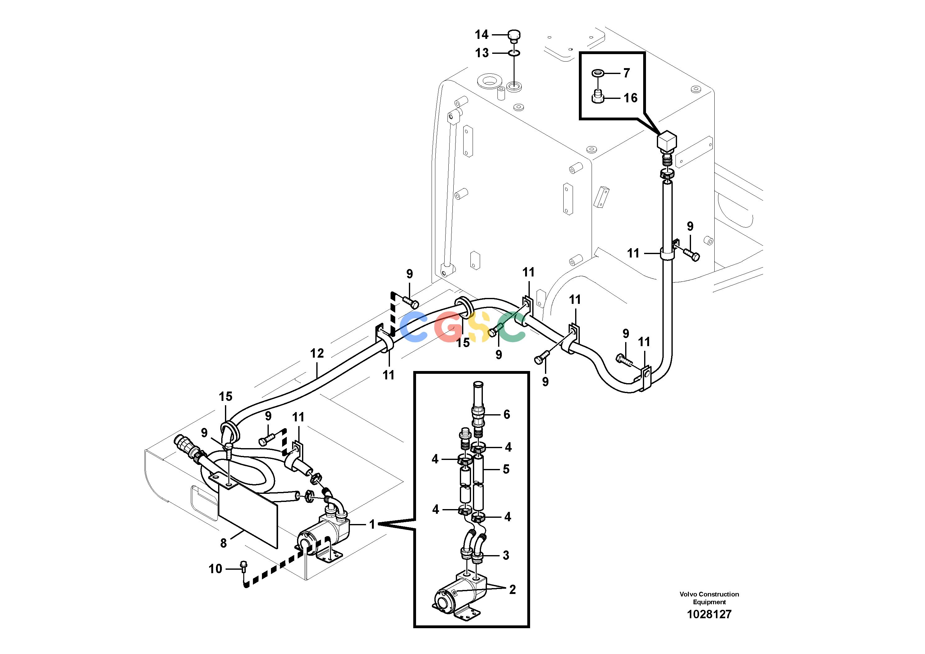 沃尔沃零件查询EW145B Fuel filling pump with assembling detailsNone8279321-8279322NoneNoneNoneAutodata Volvo online