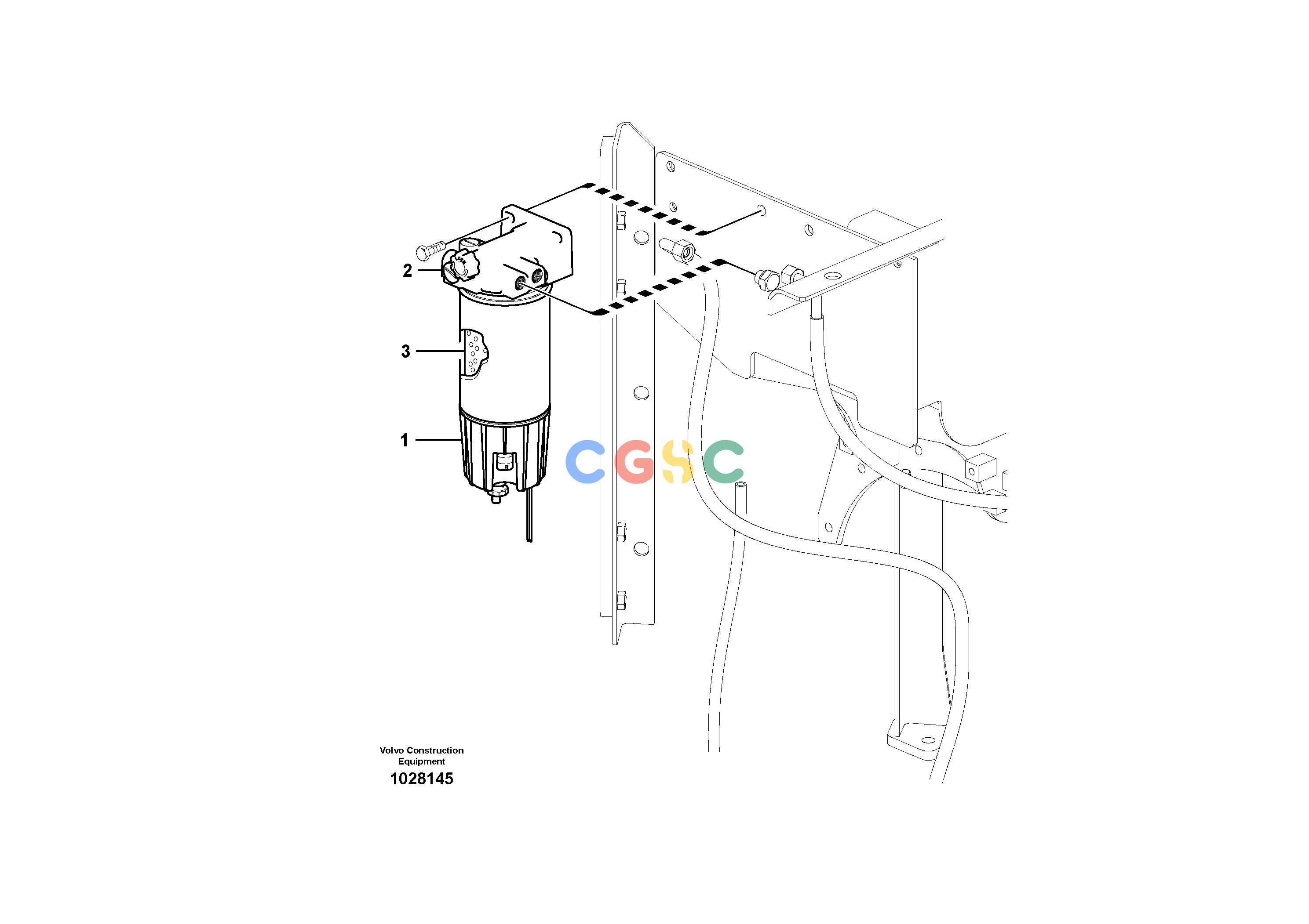 沃尔沃零件查询ECR235C Water separatorS/N 110001-8279541-8279779VOE8279541NoneAutodata Volvo online