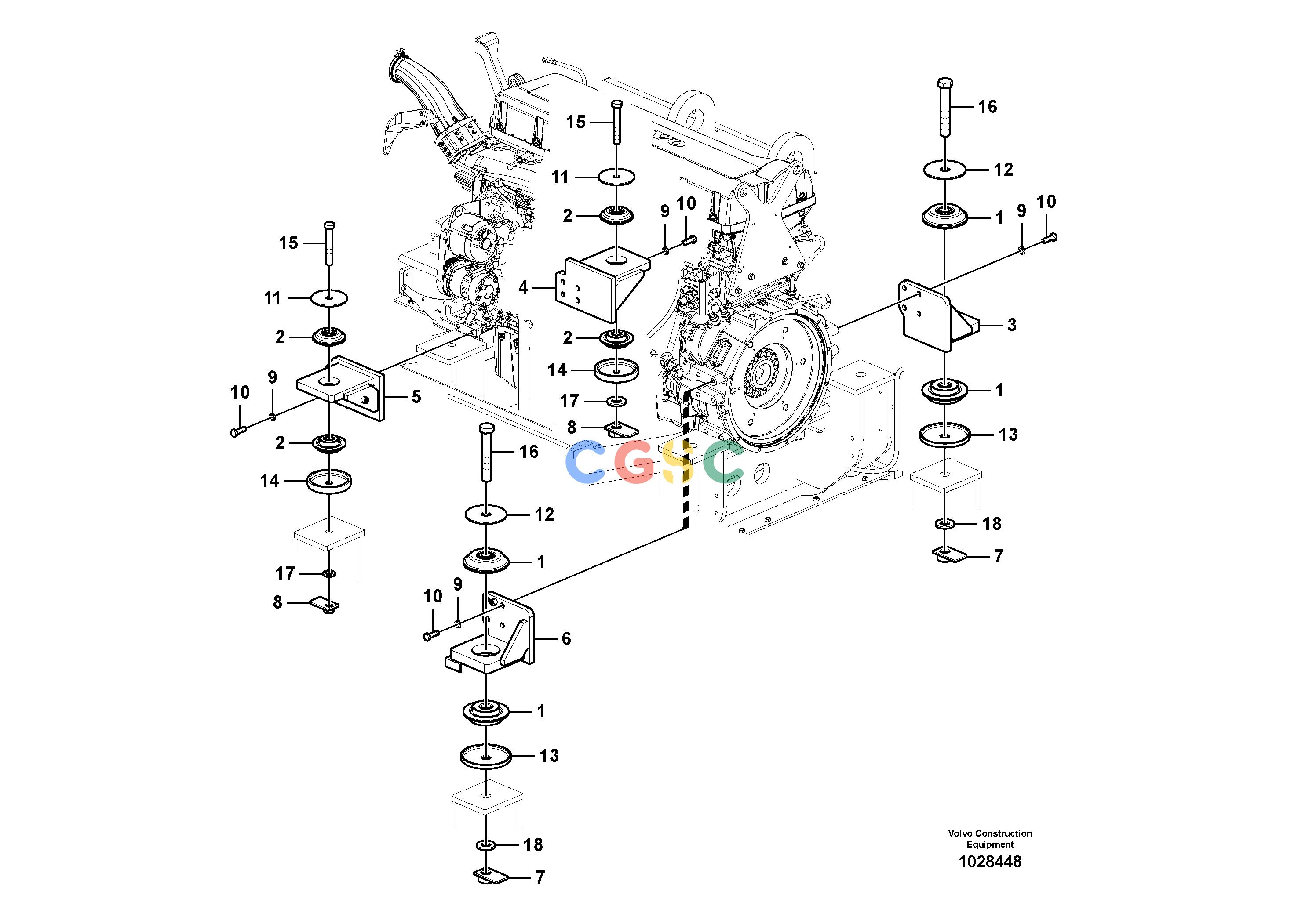 沃尔沃零件查询EC700CHR Engine mountHIGH REACH DEMOLITION S/N 190001-190020 NoneNoneNoneAutodata Volvo online