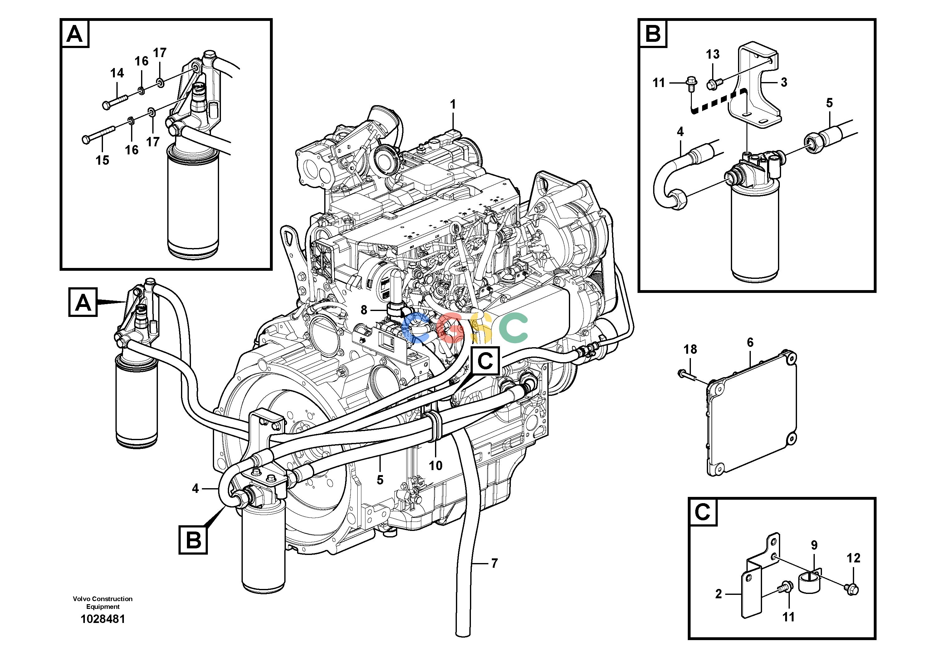 沃尔沃零件查询EC140C EngineS/N 110001-1113128282939-NoneVOE8282939NoneAutodata Volvo online
