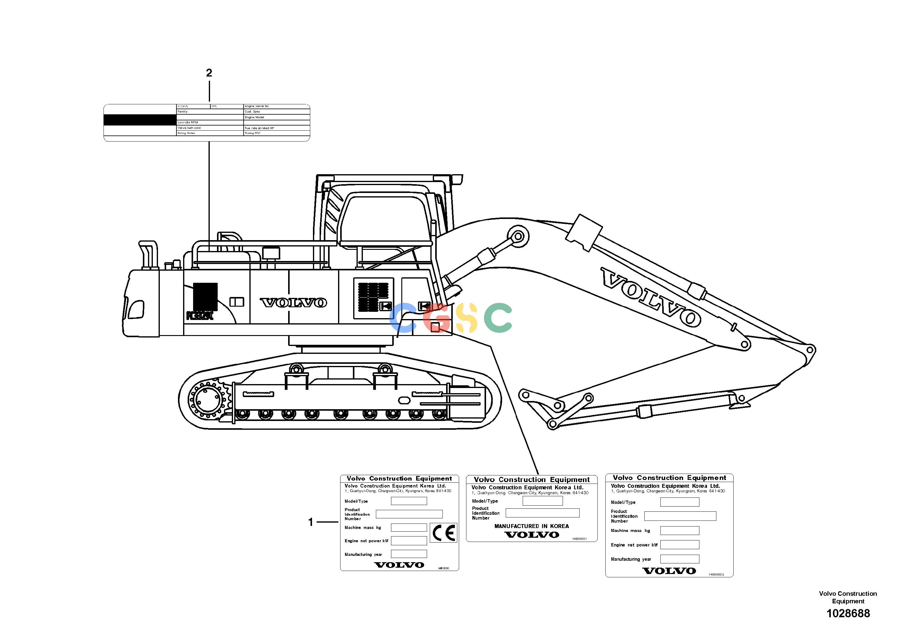 沃尔沃零件查询FC3329C Product identification plateS/N 110001 - 110035 NoneNoneNoneAutodata Volvo online