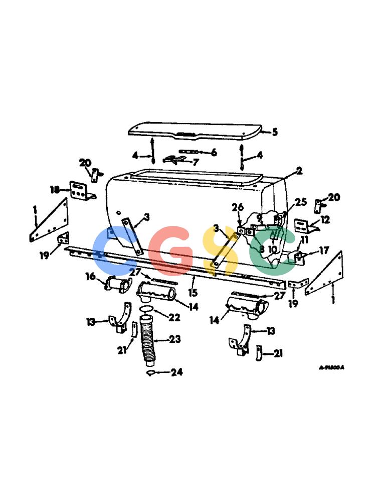 凯斯零件查询(DRY) - FERTILIZER UNITS (4-ROW & 6-ROW) - 1966 (1/66-12/88) (A-064) - DRY FERTILIZERS, FERTILIZER HOPPERS, SUPPORTS AND HOSES, FOR SIX ROW Case Agriculture