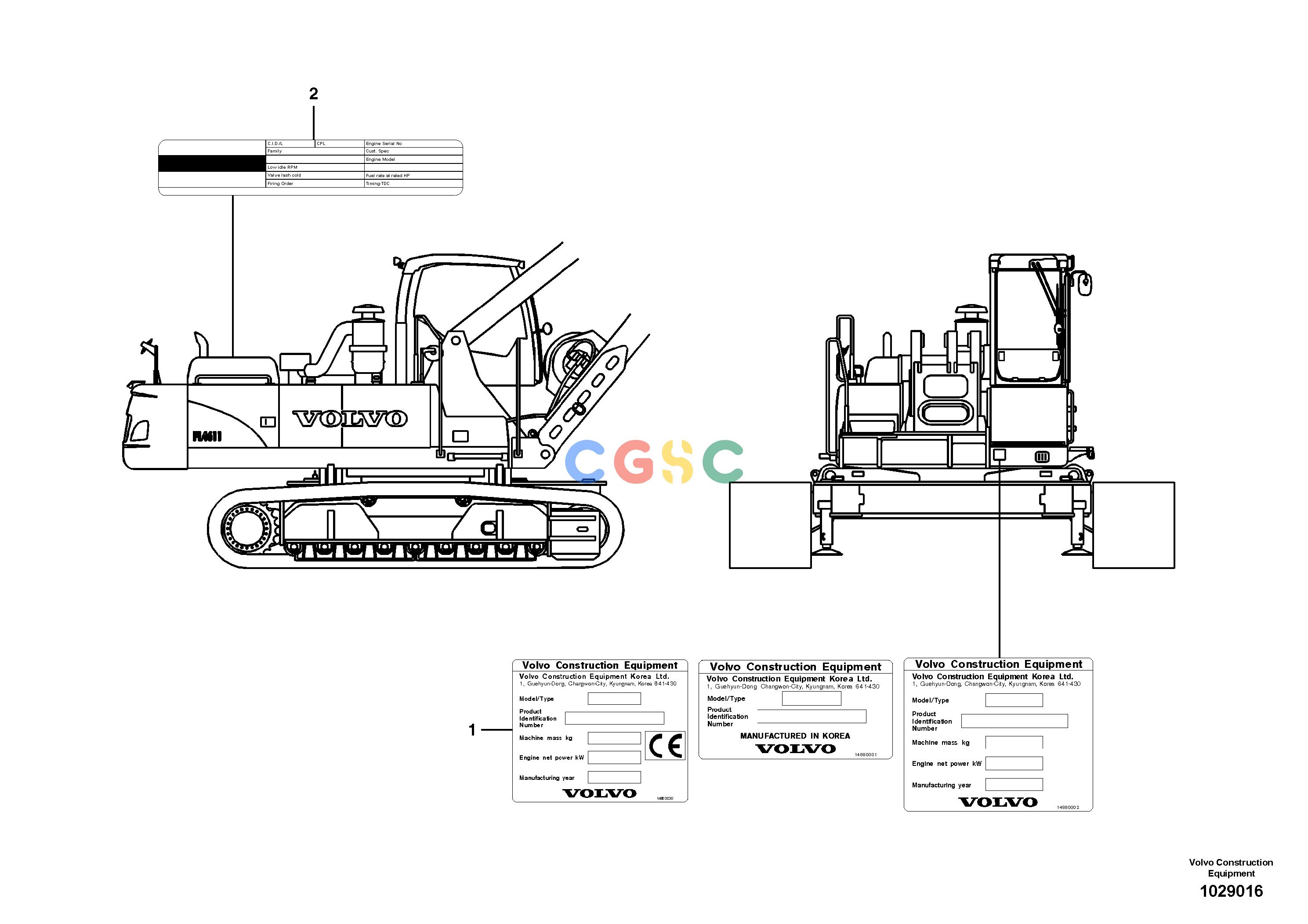 沃尔沃零件查询PL4611 Product identification plateNone NoneNoneNoneAutodata Volvo online