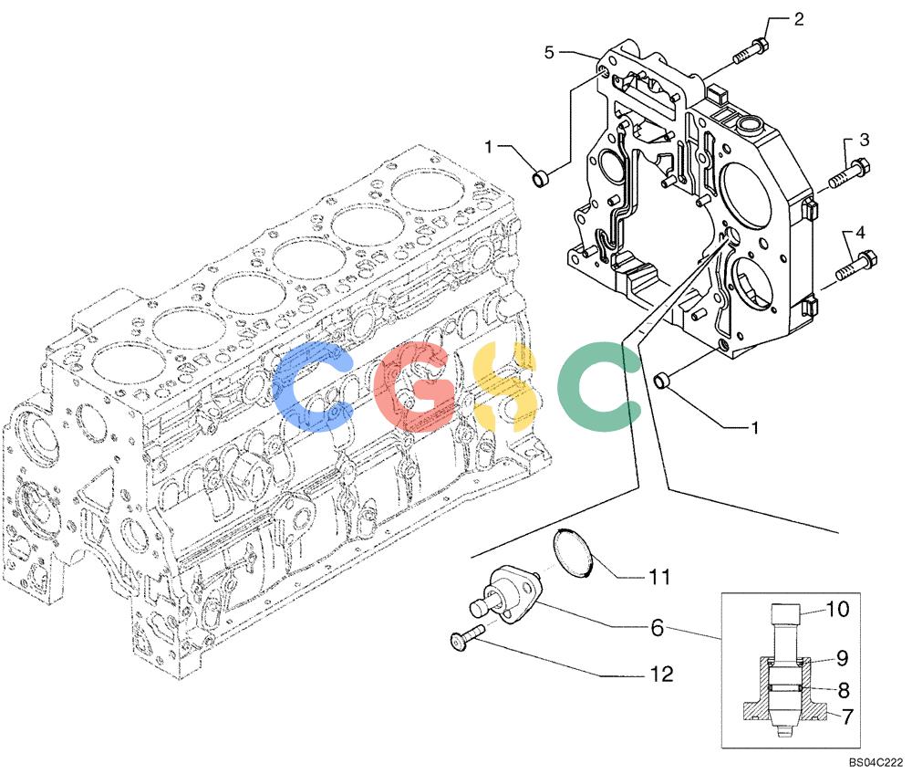 纽荷兰零件查询(DC95) - CRAWLER DOZER (8/04-) (02-14) - CYLINDER BLOCK - COVERS New Holland Constructuion