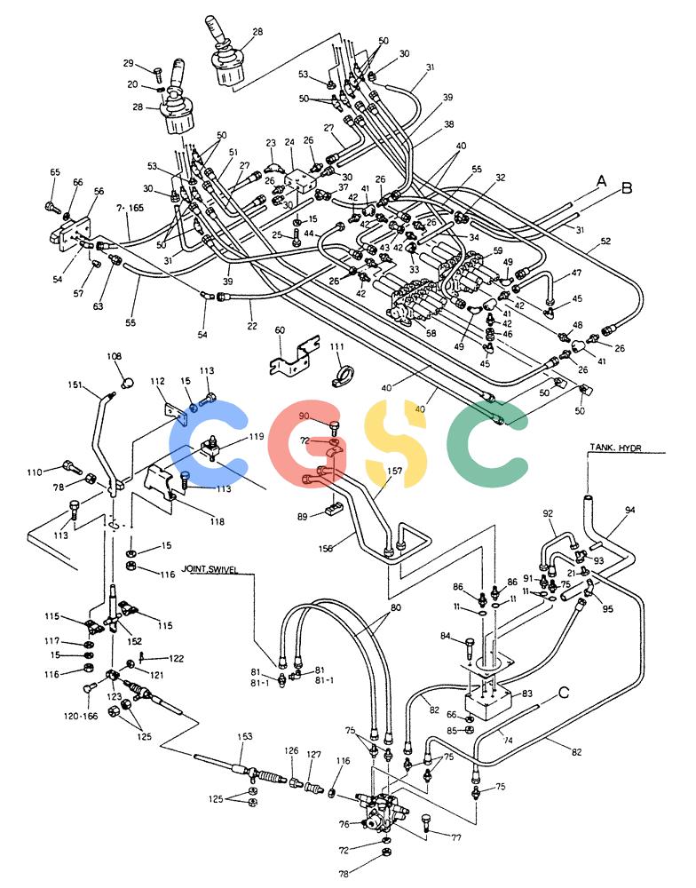 神钢零件查询(K903B) - EXCAVATOR ASN LE3401 (1/85-12/03) (11-012[01]) - REMOTE-CONTROL ASSY (DOZER & EXTRA), (FOR EXPORT) P/N 24100X1342F2 Kobelco