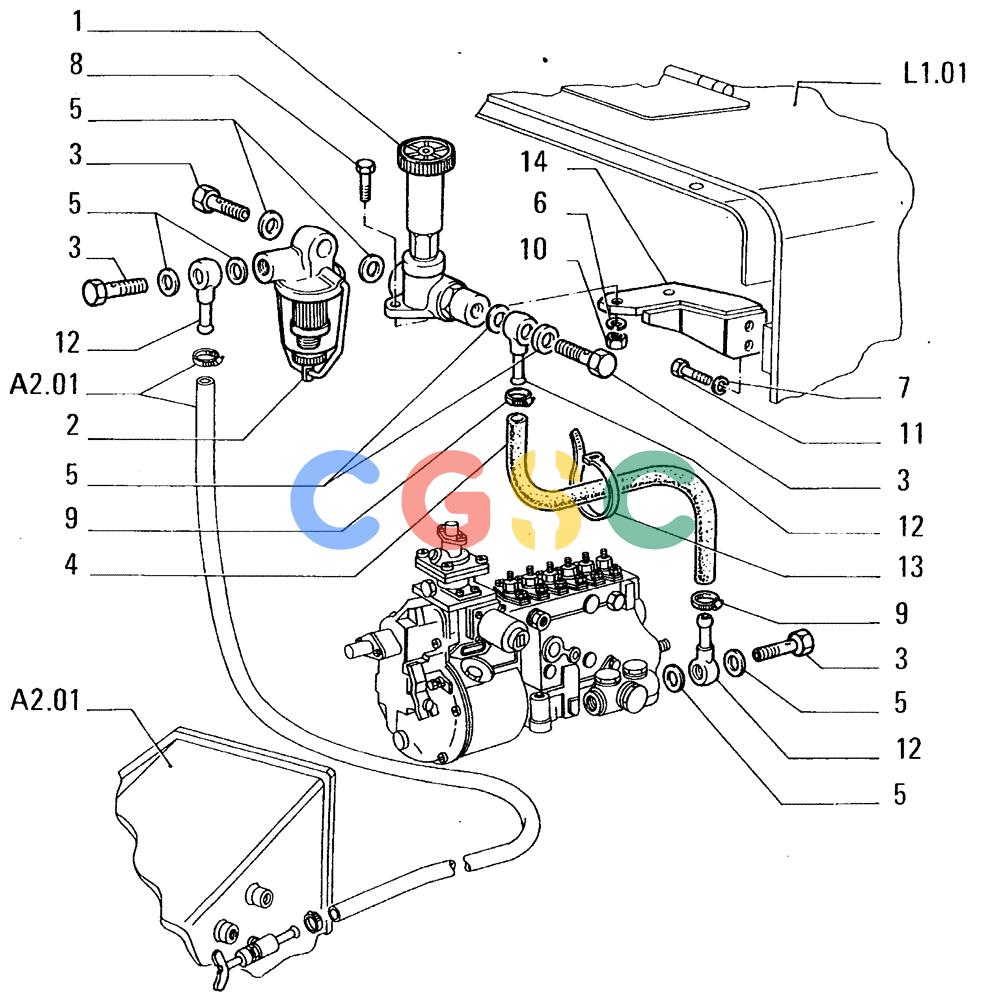 纽荷兰零件查询(FL14E) - CRAWLER LOADER (A2.24[002]) - FUEL INJECTION SYSTEM New Holland Constructuion