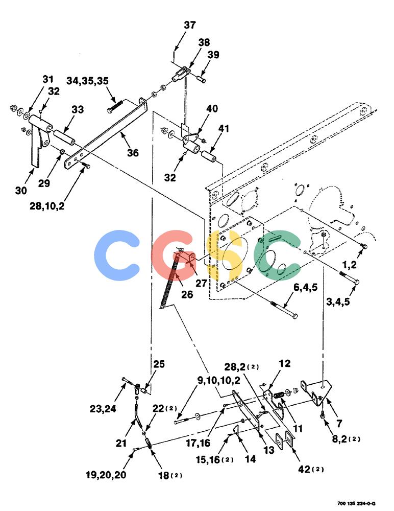 凯斯零件查询(RS551) - CASE IH ROUND BALER (1/99-12/00) (6-16) - TWINE CUTOFF ASSEMBLY Case Agriculture