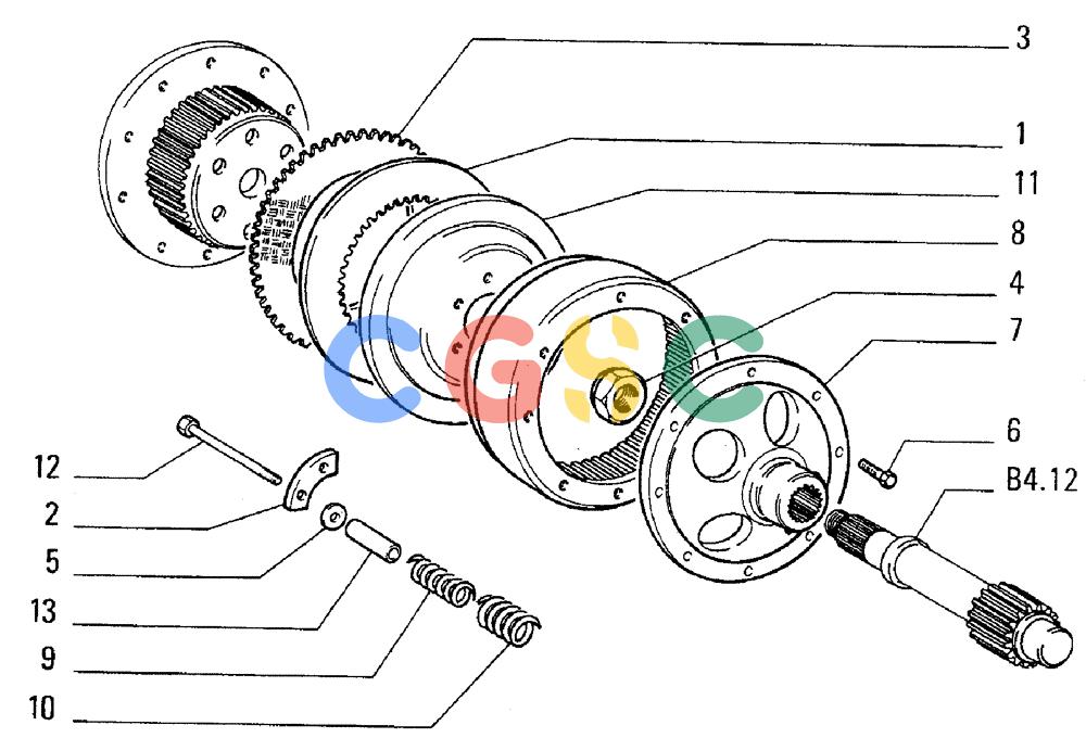 纽荷兰零件查询(FL5B) - CRAWLER LOADER (D2.20[001]) - STEERING CLUTCHES New Holland Constructuion