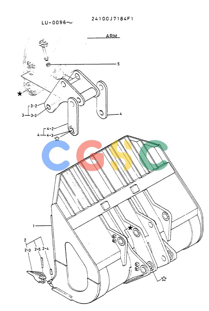 神钢零件查询(K935) - EXCAVATOR SUPPLEMENT ASN LU00154 (1/76-12/03) (08-021) - BUCKET ASSY FOR LOADING, 3.5M³ Kobelco