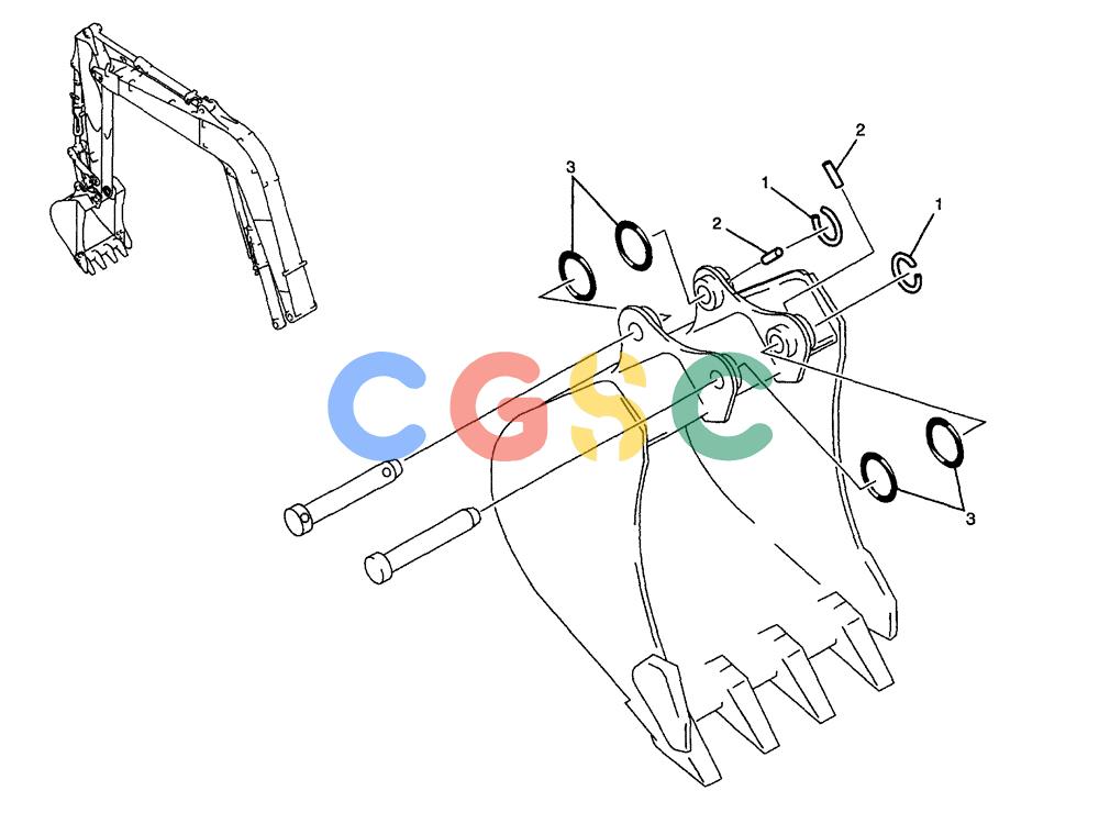 纽荷兰零件查询(EH80) - MIDI CRAWLER EXCAVATOR ASN LF04-02000 (N4TA18001 thru N4TA18010, ASN N5TA18011 -) (NA) (1/ (135) - BUCKET INSTALLATION New Holland Constructuion