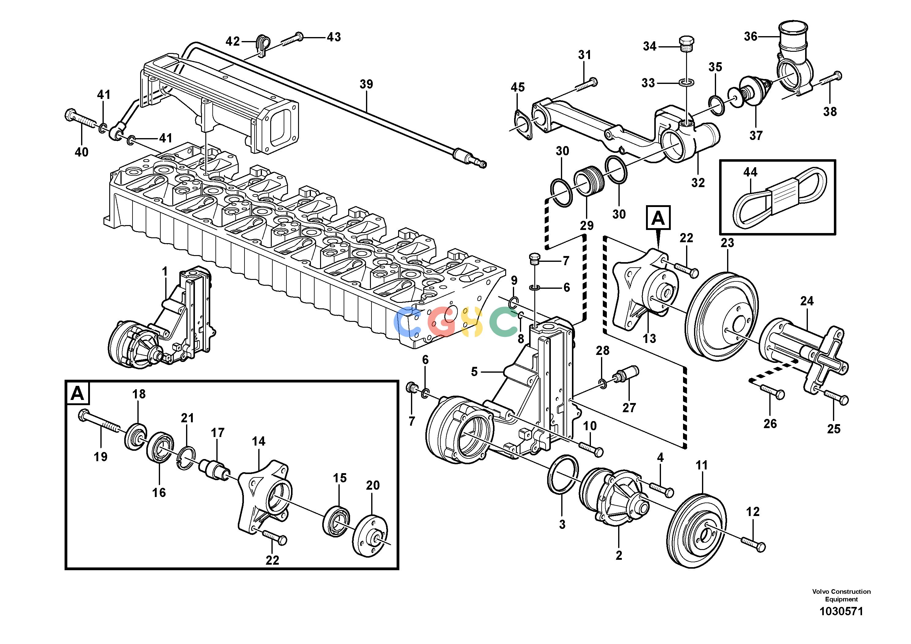 沃尔沃零件查询EC290B Water pump and thermostat housingNone8277459 S/N -10972-8278906 S/N 10973-NoneNoneNoneAutodata Volvo online
