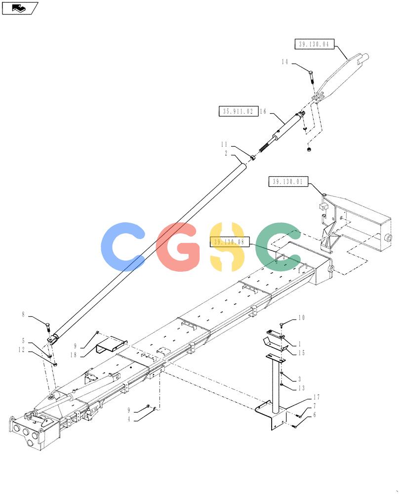 凯斯零件查询(810) - FLEX-AIR APPLICATOR - 2012 (2/12-) (39.130.09) - 60' BOOM, RH, INNER, 2-1/2" TUBES, BOOM LEVEL AND OUTER BOOM CRADLE Case Agriculture