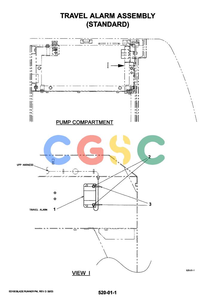 神钢零件查询(ED190LC-6E) - BLADE RUNNER EXCAVATOR/DOZER BTW YL03U0136 - YL03U0292 (1/05-12/06) (05-001) - TRAVEL ALARM ASSEMBLY (STANDARD) Kobelco