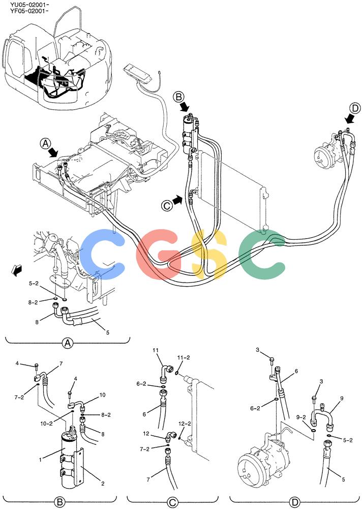 纽荷兰零件查询(E235BSRNLC) - CRAWLER EXCAVATOR ASN YU05-02001 (01-064) - DRIER ASSY, AIR New Holland Constructuion