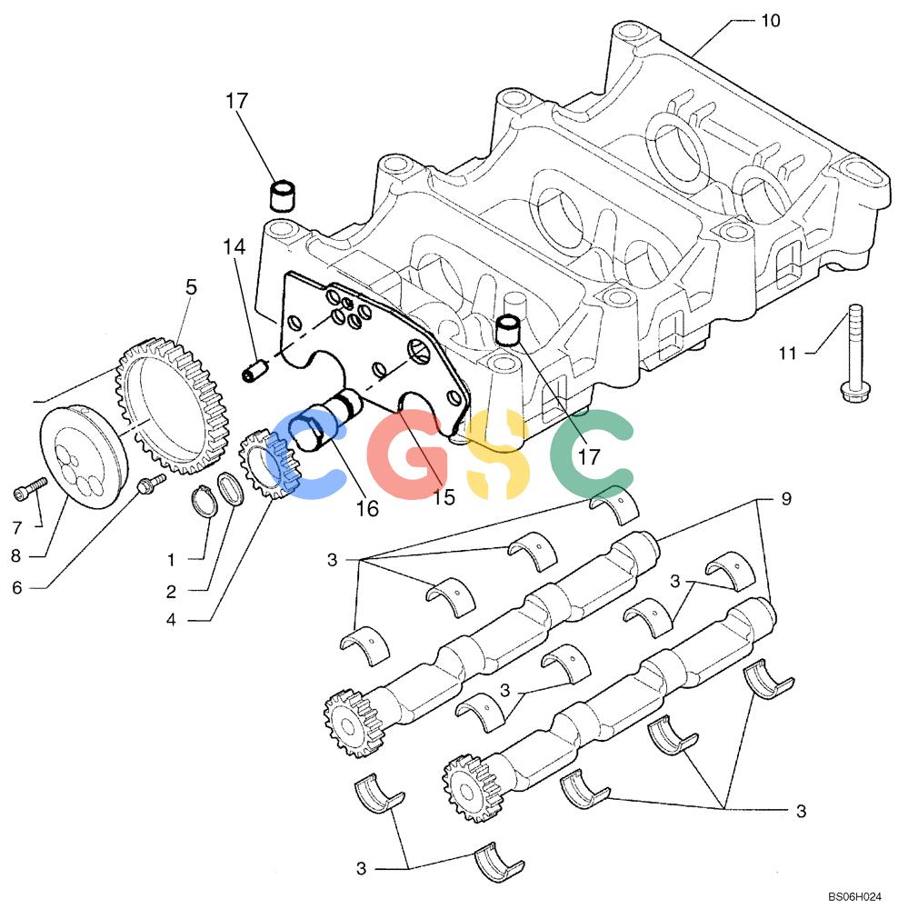 纽荷兰零件查询(D85) - CRAWLER DOZER - NA (1/06-) (02-27) - DYNAMIC BALANCER, GEARS & SHAFTS New Holland Constructuion