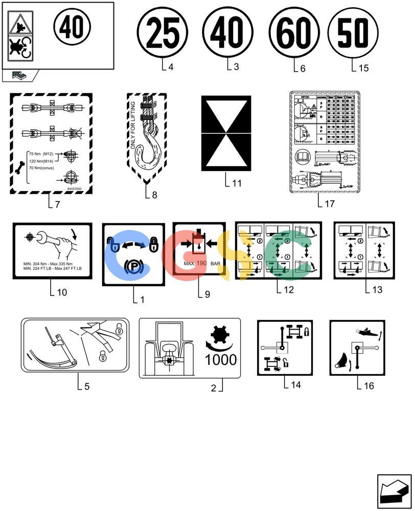 凯斯零件查询(LB433S) - BIG RECTANGULAR BALER (9/08-12/12) (08.51[01]) - DECALS Case Agriculture