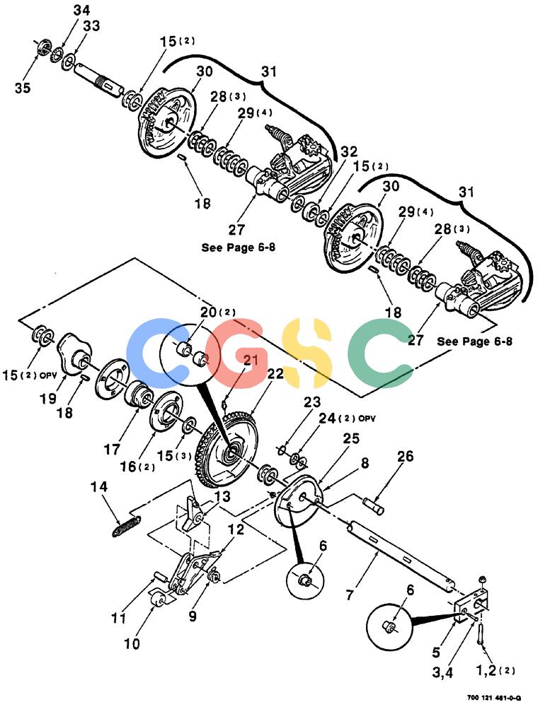 凯斯零件查询(8555) - CASE IH RECTANGULAR BALER (1/90-12/99) (06-06) - KNOTTER AND CAM GEAR ASSEMBLY (RASSPE) Case Agriculture