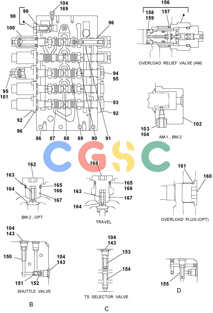 纽荷兰零件查询(E805) - CRAWLER EXCAVATOR (1/05-) (08-093-00[01]) - CONTROL VALVE New Holland Constructuion
