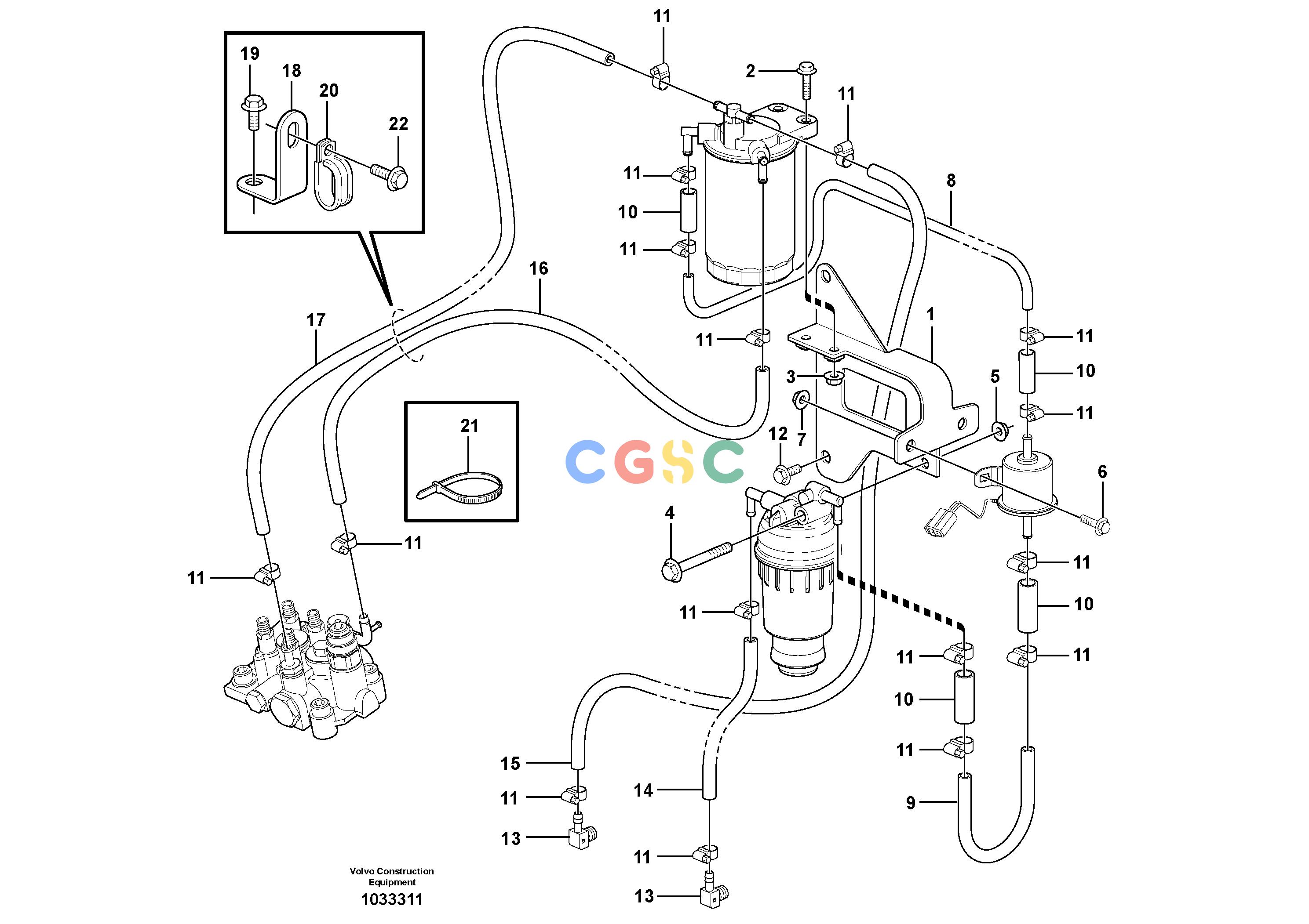 沃尔沃零件查询MC70B Fuel systemS/N 71000 -11858382-NoneVOE11858382NoneAutodata Volvo online