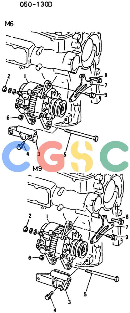 神钢零件查询(6D16-T) - MITSUBISHI DIESEL ENGINE - K909 II & K909LC II EXCAVATORS (1/87-12/06) (03-006) - ALTERNATOR GENERAL Kobelco