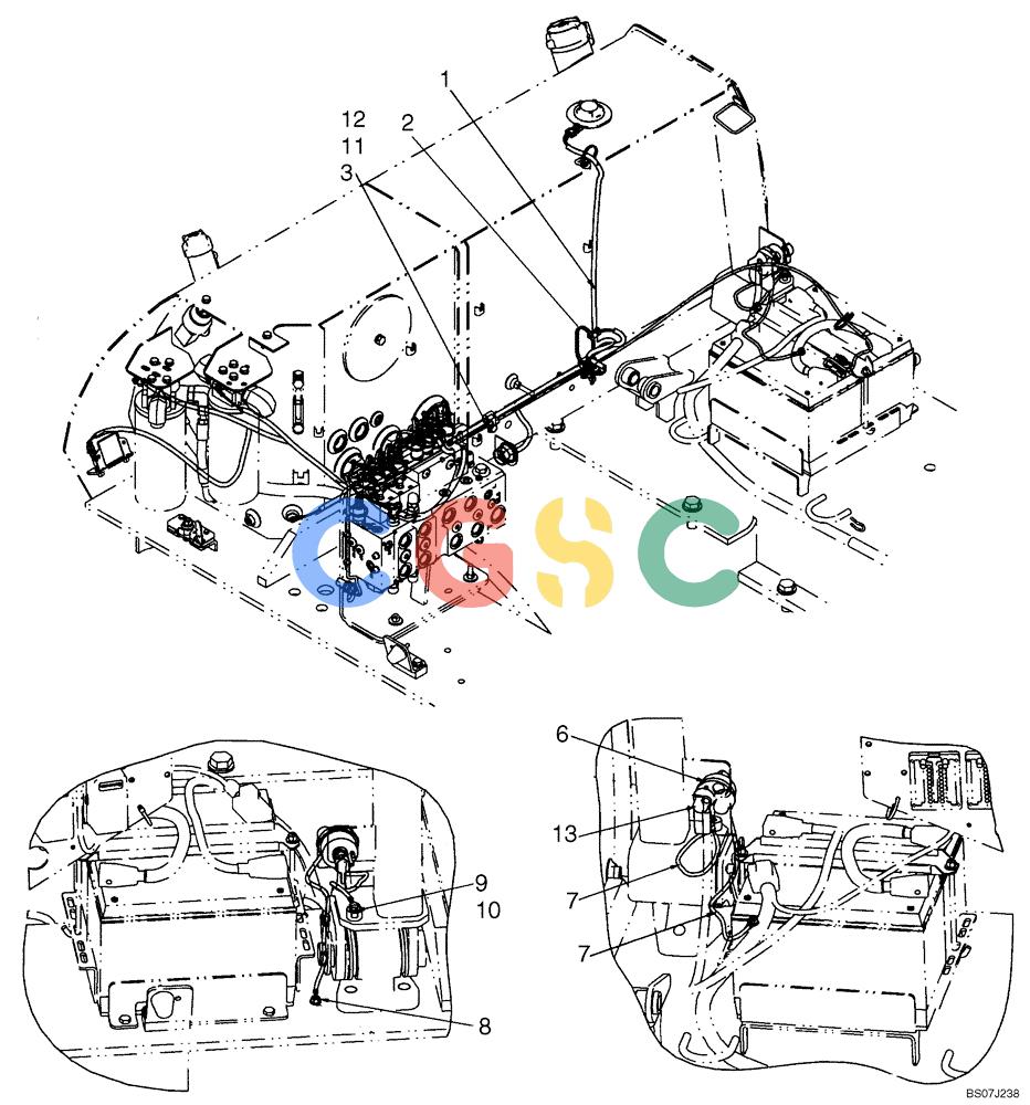 纽荷兰零件查询(D150B) - CRAWLER DOZER TIER 3 (HYDRO) (10/07-) (04-08) - HARNESS, EQUIPMENT CONTROL & MASTER DISCONNECT SWITCH New Holland Constructuion