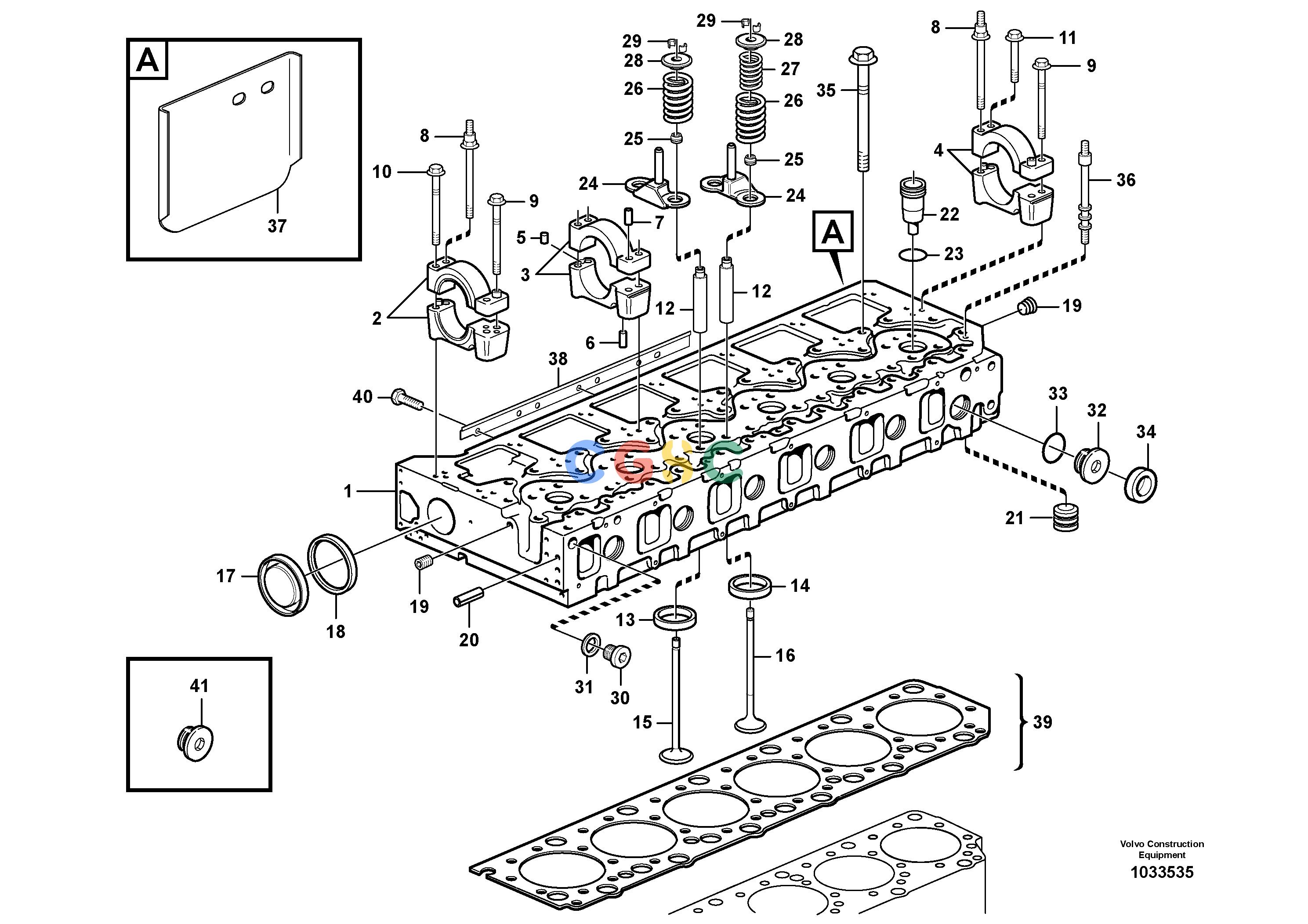 沃尔沃零件查询L220E Cylinder headSER NO 4003 - 5020 NoneNoneNoneAutodata Volvo online