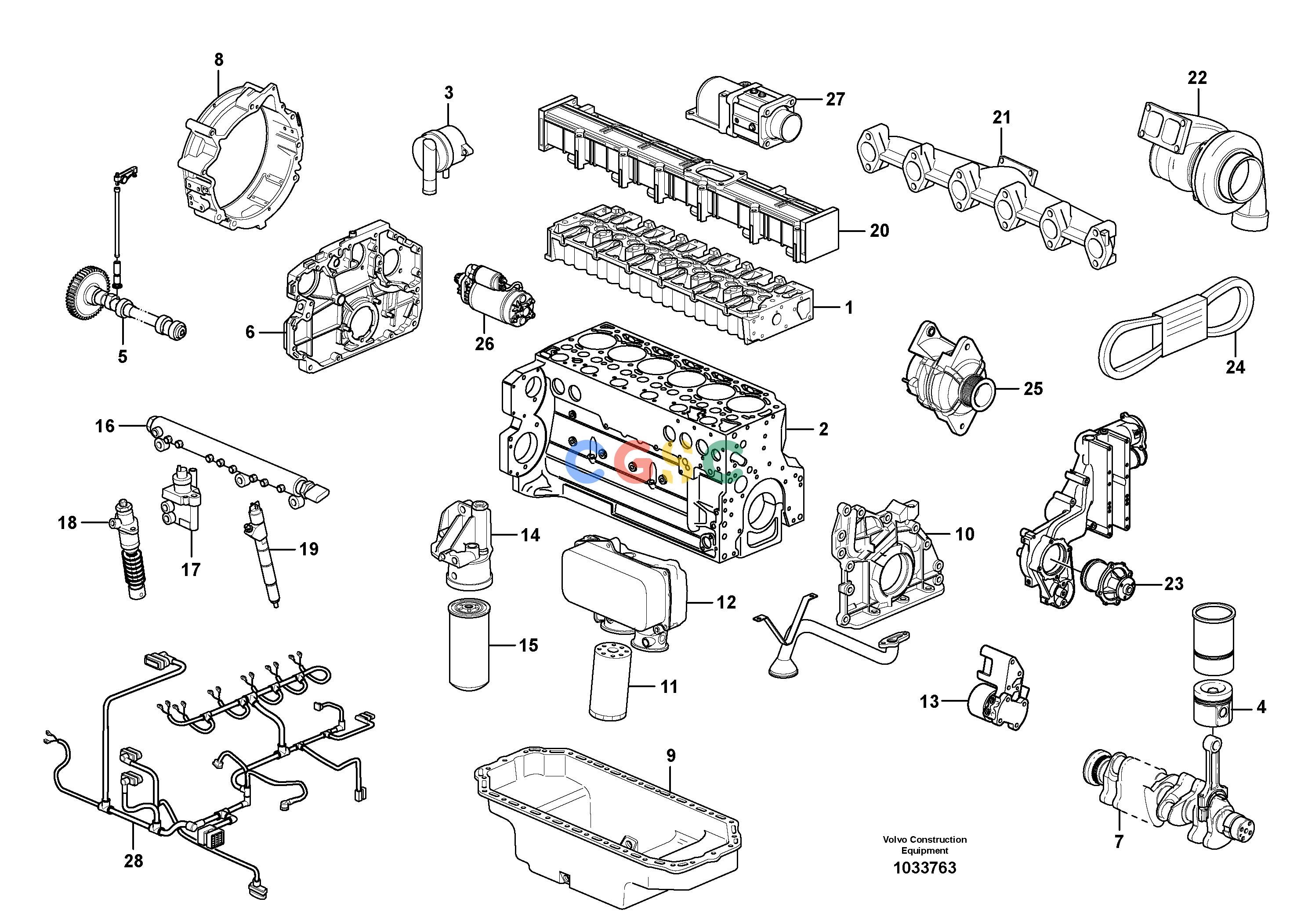 沃尔沃零件查询SD115B/SD135B EngineS/N 236001 -, 555000 - S/N 556000 -12798868-12812574, 12847907VOE12798868NoneAutodata Volvo online
