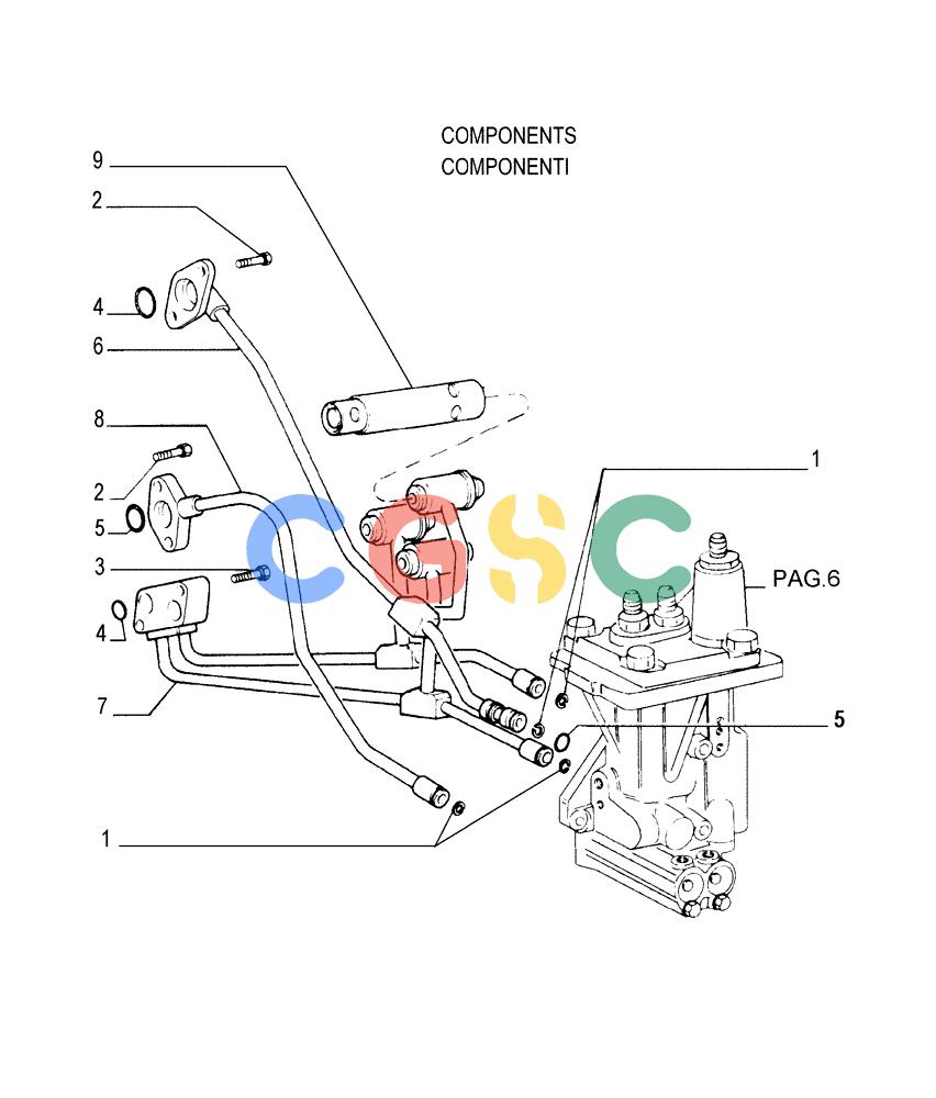 纽荷兰零件查询(FL175) - CRAWLER LOADER (N.A. VERSION) (6/92-) (1.211[07]) - TRANSMISSION - PIPING New Holland Constructuion