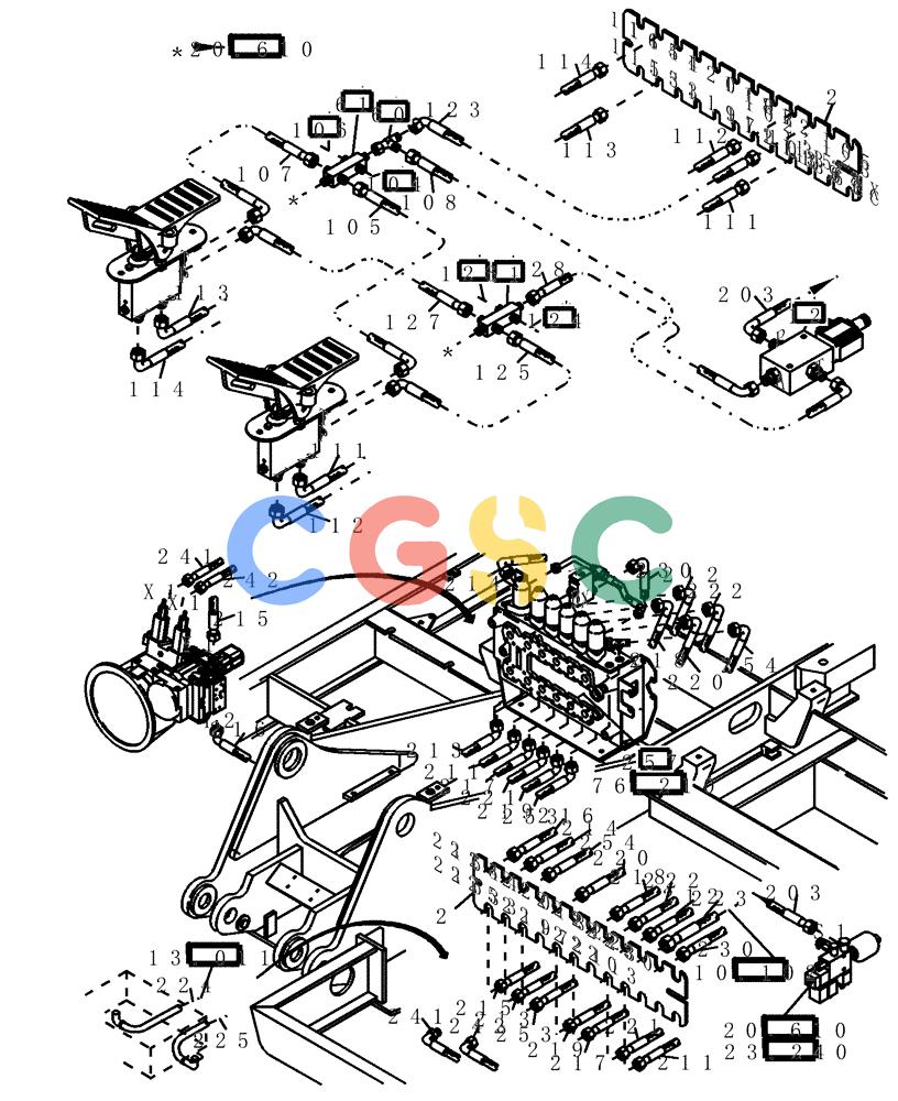 纽荷兰零件查询(EC160) - CRAWLER EXCAVATOR (4/99-) (20.641[002]) - HYDRAULIC SYSTEM CASCADE MOUNTING PARTS (S/N 716001-UP) New Holland Constructuion