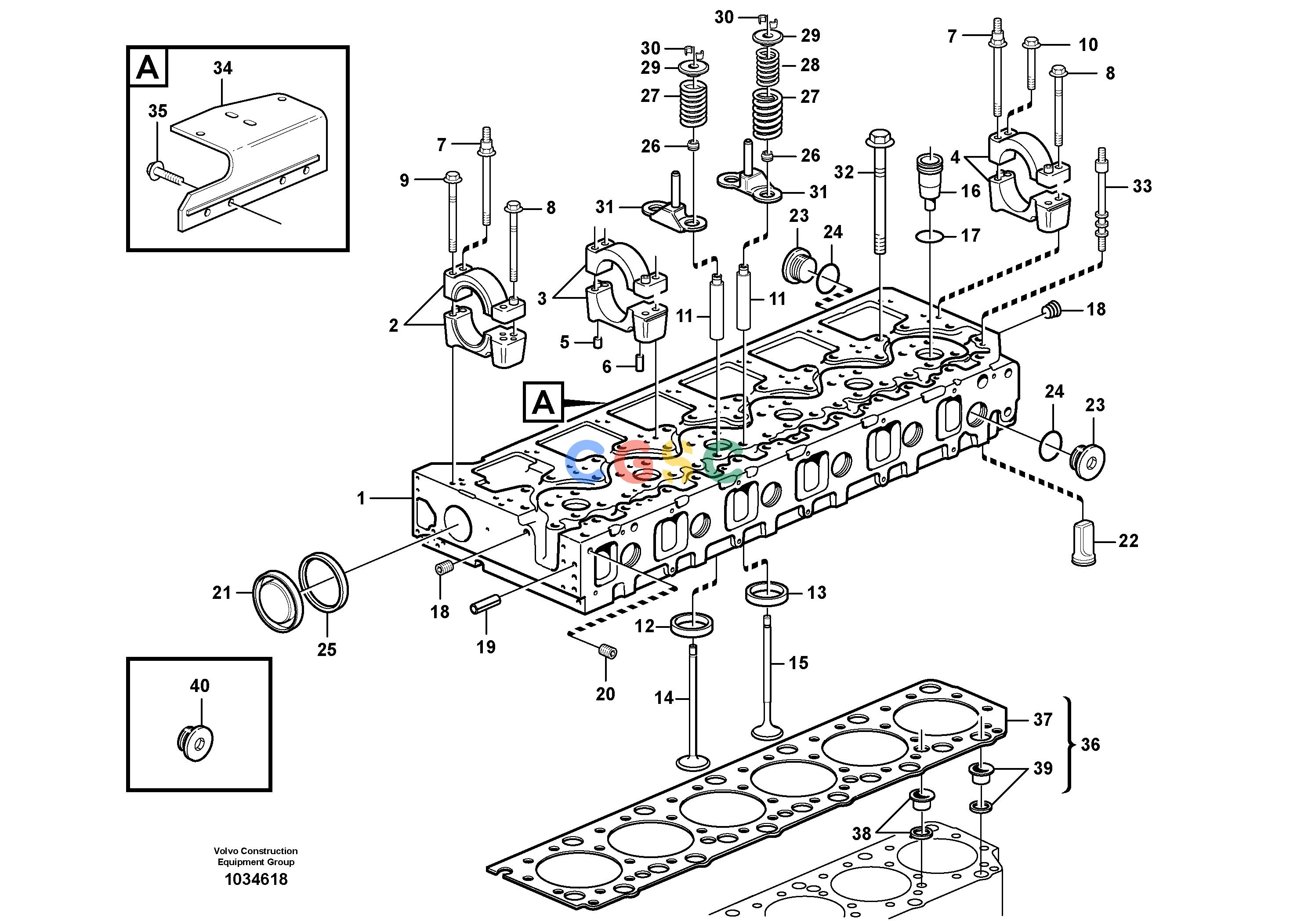 沃尔沃零件查询A40D Cylinder headS/N 10001 - 14283 SWE S/N 70001 - 70374 BRA8188166-8188166VOE8188166NoneAutodata Volvo online