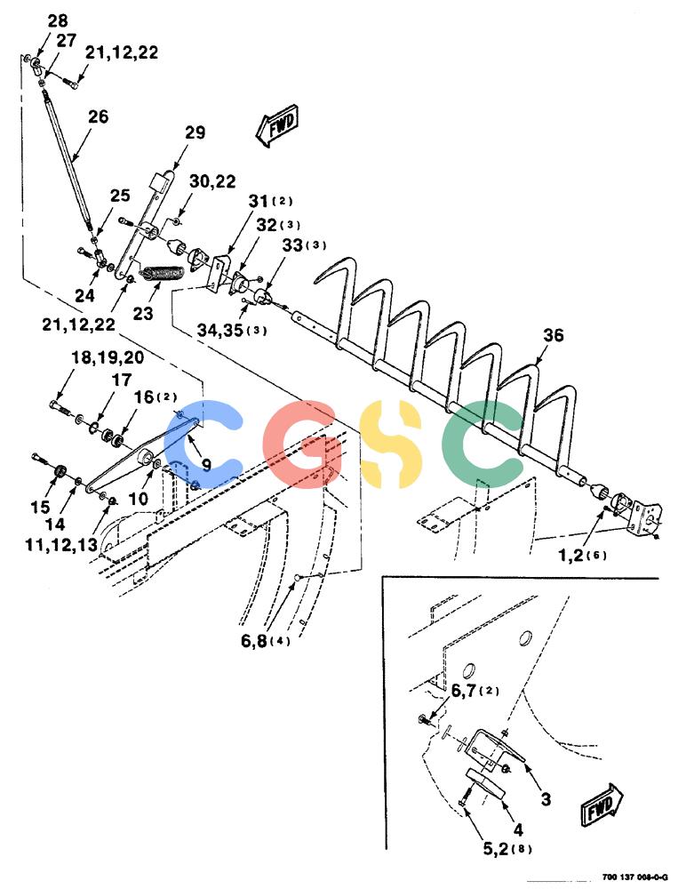 凯斯零件查询(8585) - CASE IH LARGE (3 X 4) RECTANGLER BALER (1/98-12/00) (5-14) - FINGER MOUNTING ASSEMBLY Case Agriculture