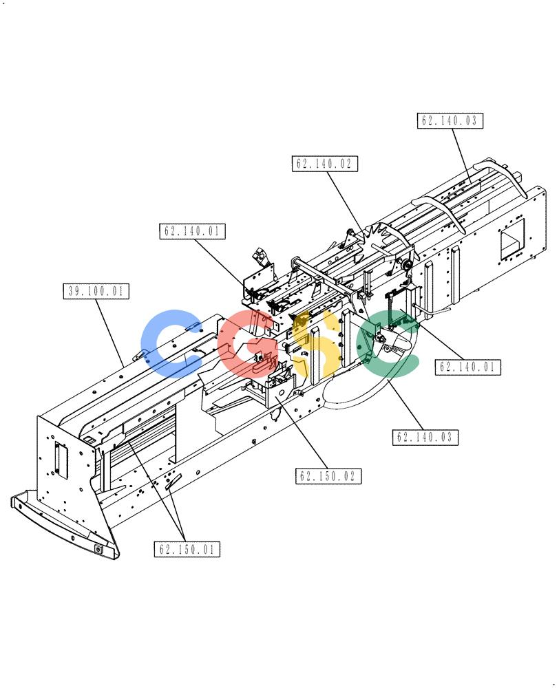凯斯零件查询(SB551) - SMALL SQUARE BALER (9/08-12/15) (00.000.62) - PICTORIAL INDEX, BALE CHAMBER Case Agriculture