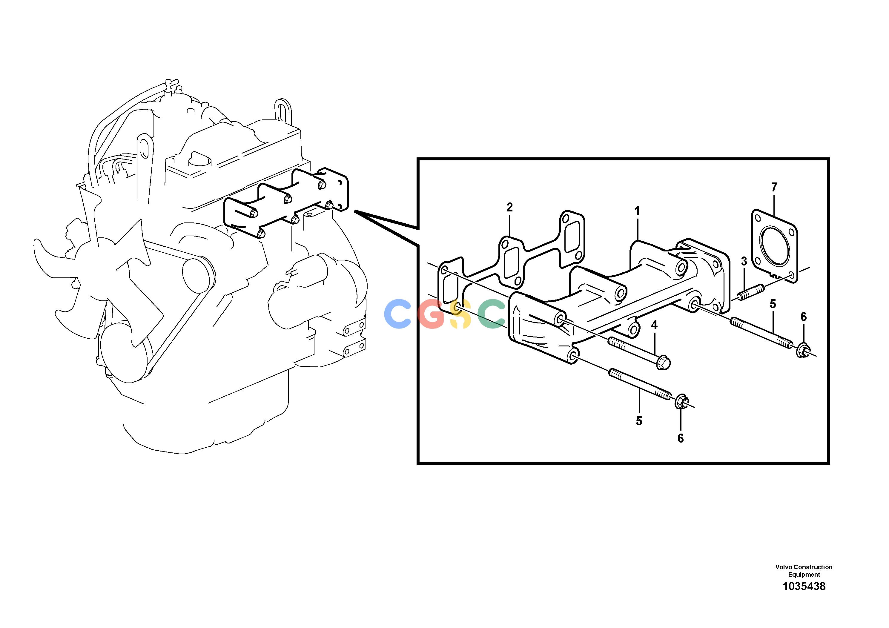 沃尔沃零件查询EC27C Exhaust manifoldNone NoneNoneNoneAutodata Volvo online