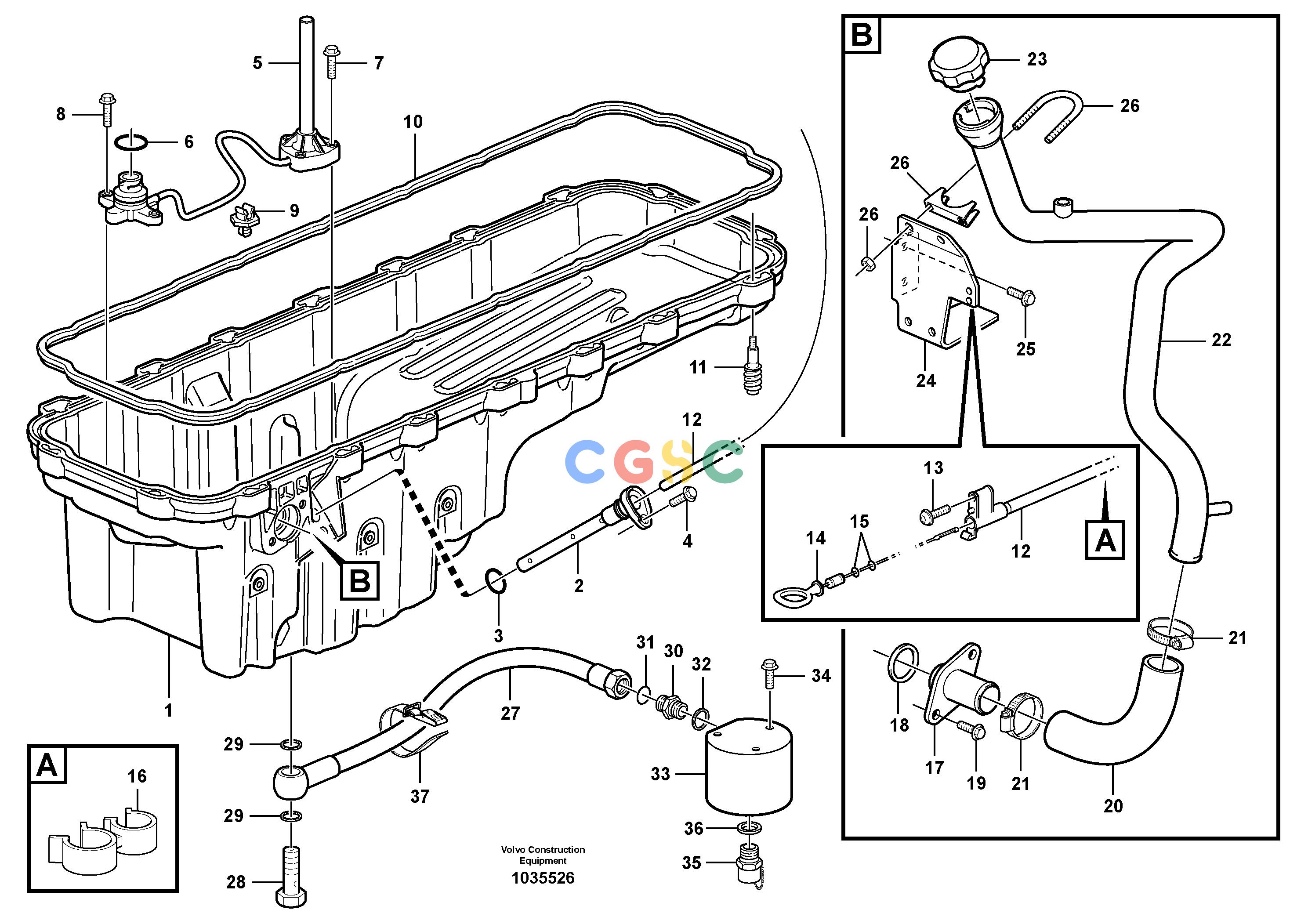沃尔沃零件查询A30E Oil sumpS/N 12001 - 13131 SWE S/N 72001 - 72639 BRA NoneNoneNoneAutodata Volvo online