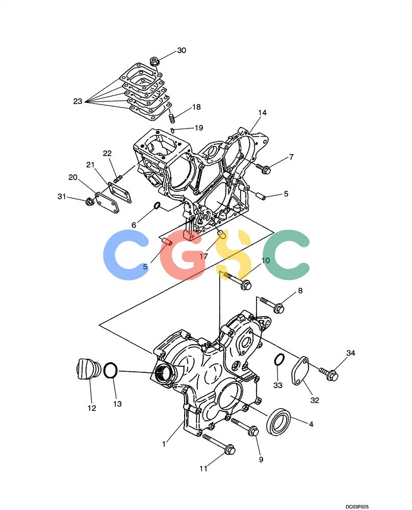 纽荷兰零件查询(E15) - COMPACT CRAWLER EXCAVATOR (N.A.) (1/06-) (02-09[00]) - HOUSING, GEAR New Holland Constructuion