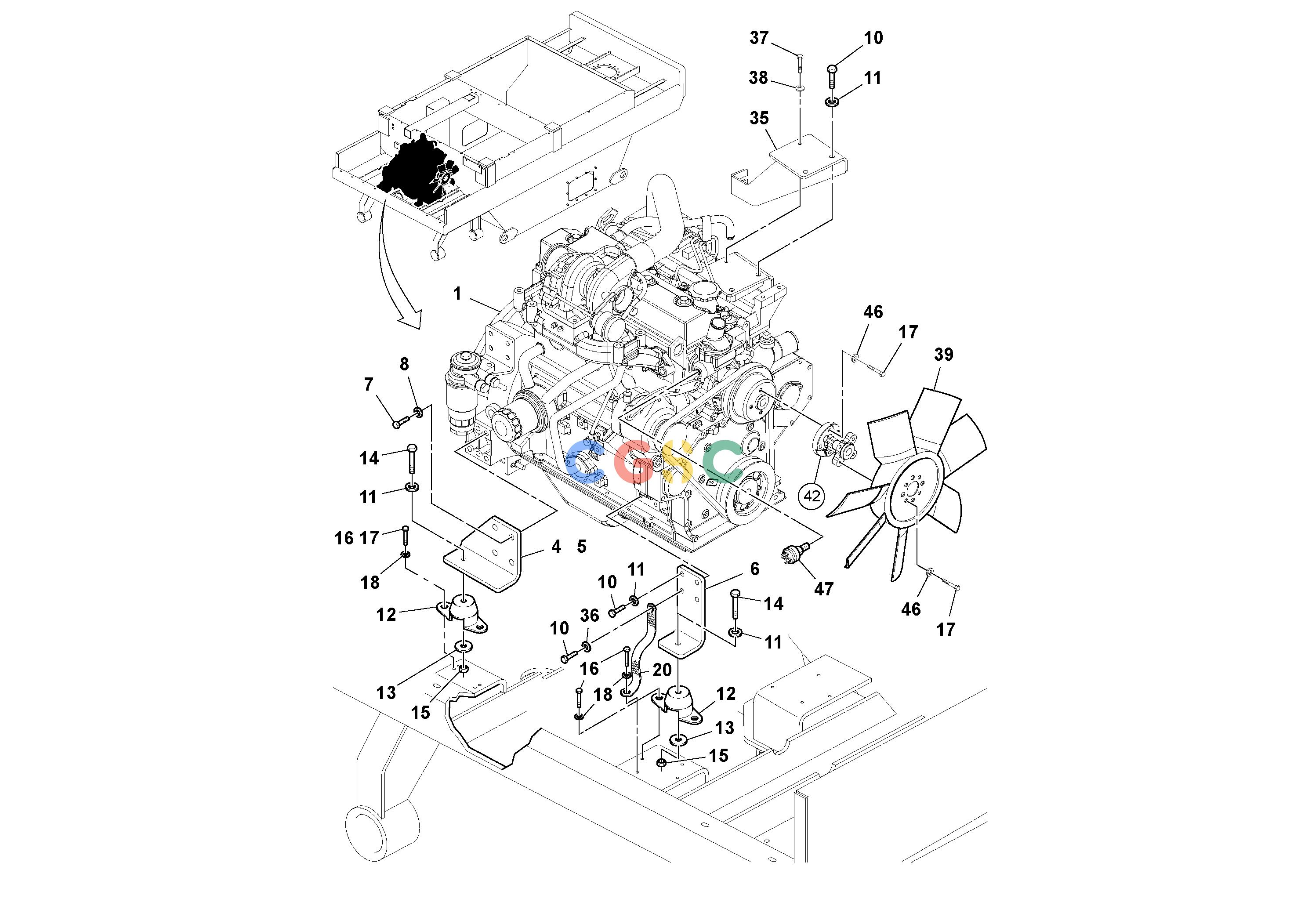 沃尔沃零件查询PT125/PT125R Engine InstallationS/N 197470-59239467_0601-NoneNoneNone13362603, S/N -200770Autodata Volvo online