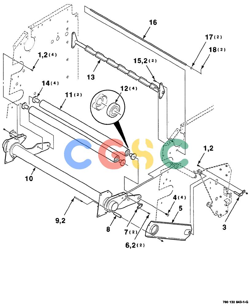 凯斯零件查询(RS561) - CASE IH ROUND BALER (1/99-12/00) (06-018) - BELT TENSIONING ROLLER ASSEMBLY (S.N. CFH0156400 AND LATER) Case Agriculture