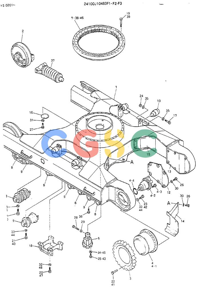 神钢零件查询(MD450BLC) - EXCAVATOR BTW TS0201 - TS0394 (1/80-12/06) (06-001) - INSTAL, LOW Kobelco