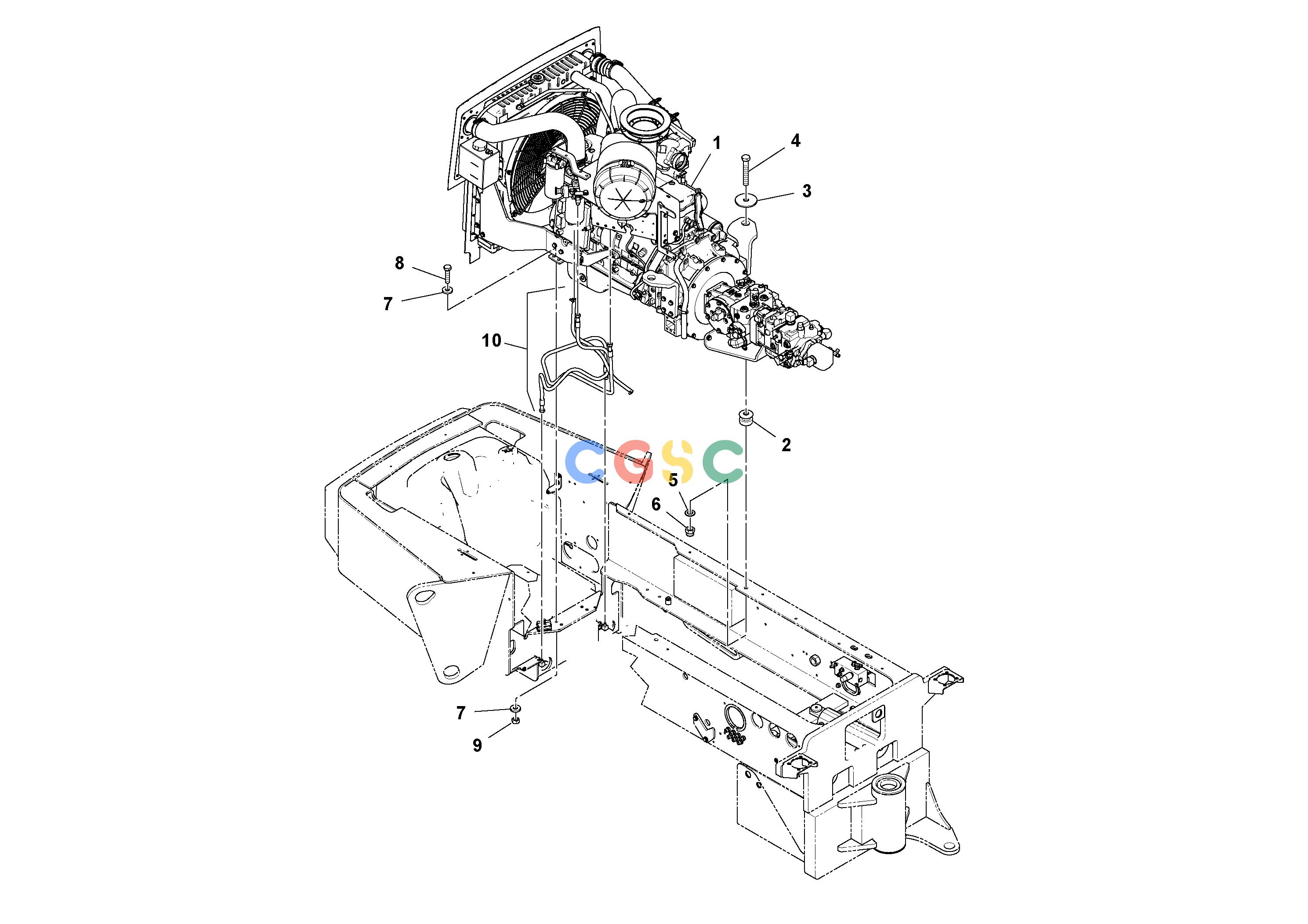 沃尔沃零件查询SD160/SD190/SD200 Engine InstallationS/N 197386 -13416078_0101-NoneNoneNone43801380_13416078Autodata Volvo online