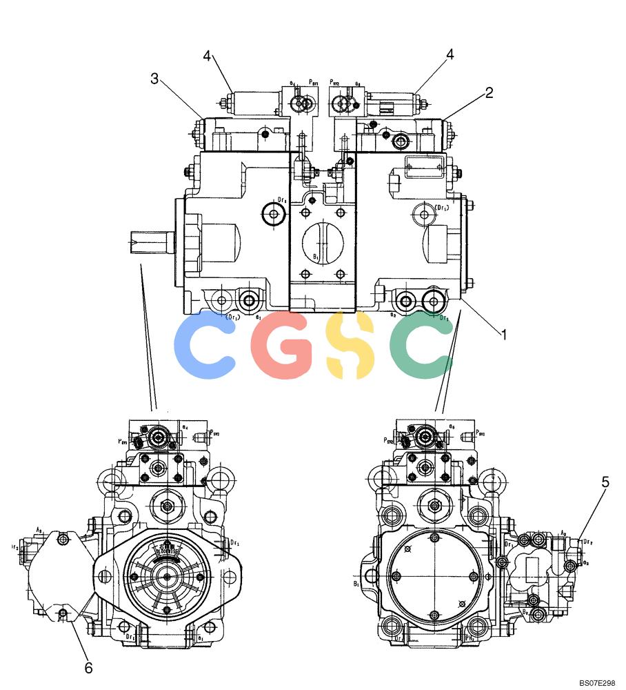神钢零件查询(SK170-8) - ACERA MARK III EXCAVATOR - TIER 3 (NA) ASN YM04-U1601 - (5/07-12/12) (08-14-00[00]) - PUMP ASSEMBLY (YM10V00005F1 & YM10V00005F2) Kobelco