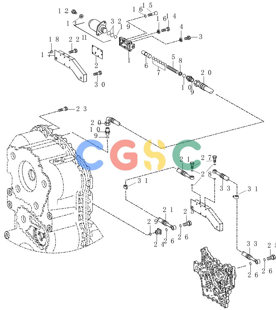 纽荷兰零件查询(AD250) - ARTICULATED DUMP TRUCK (7/01-) (1.211/1[21A]) - TRANSMISSION - COMPONENTS - RETARDER OPTION New Holland Constructuion