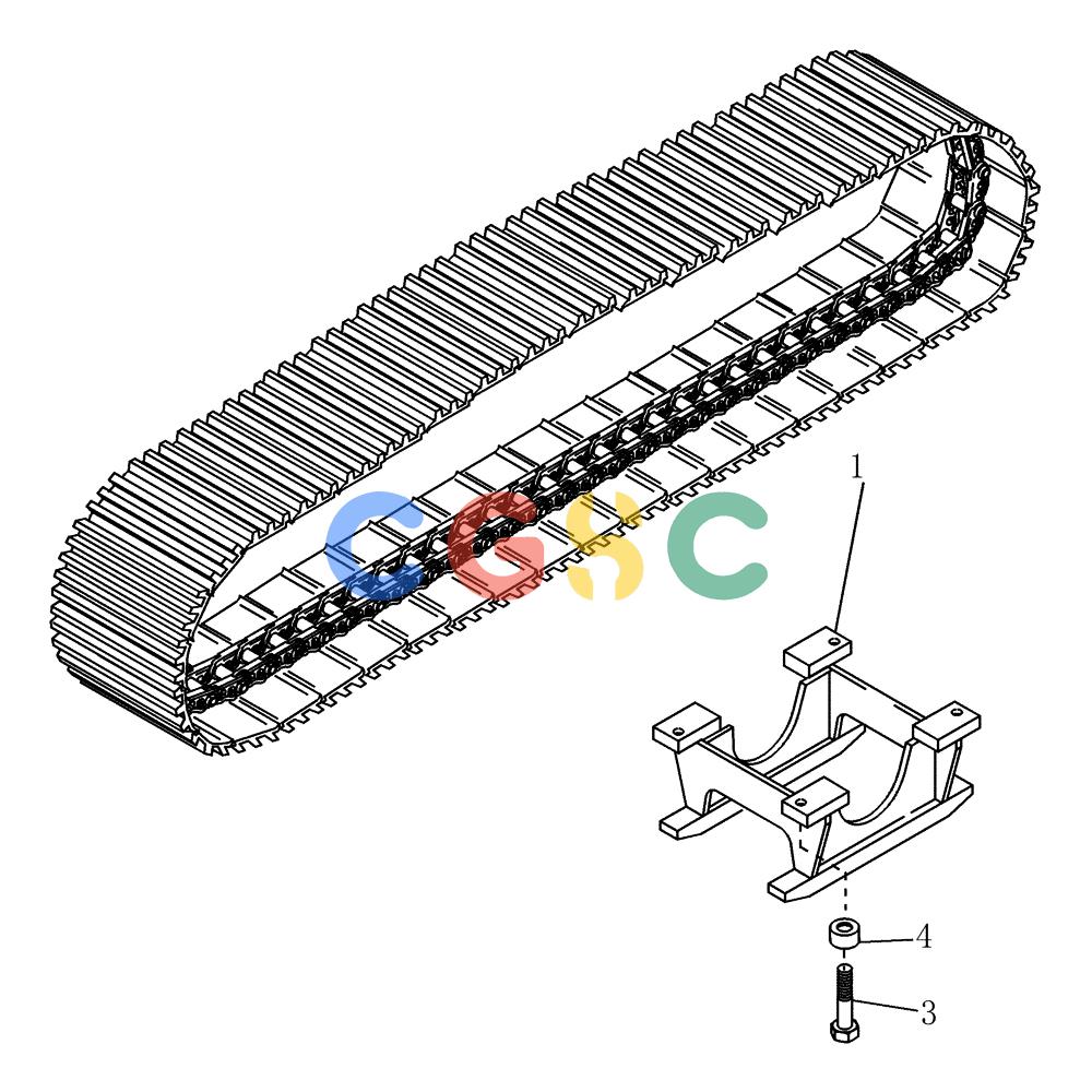 纽荷兰零件查询(EC215) - CRAWLER EXCAVATOR (11/99-) (06.120[001]) - GUIDE DRIVING CHAIN (S/N 721501-UP) New Holland Constructuion