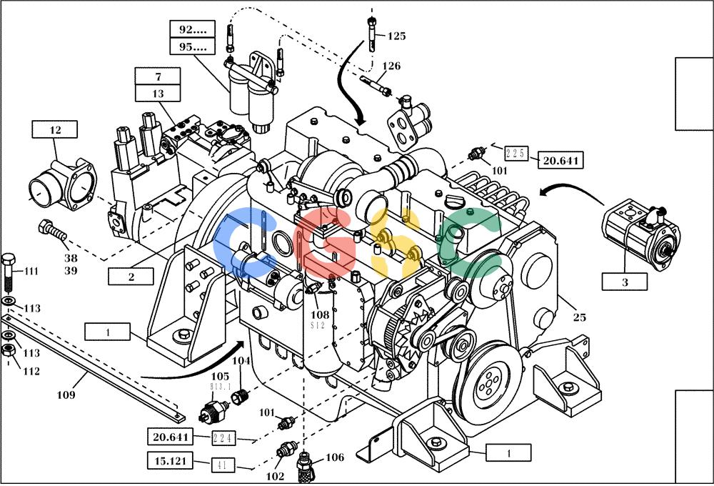 纽荷兰零件查询(EC270) - CRAWLER EXCAVATOR (7/00-) (13.011[001]) - MOTOR MOUNTING PARTS (S/N 727002-727022) New Holland Constructuion