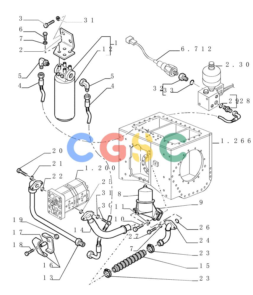 纽荷兰零件查询(DC150PS) - CRAWLER DOZER (2.319[01]) - BRAKE/STEERING DIFFERENTIAL CONNECTING PIPES New Holland Constructuion