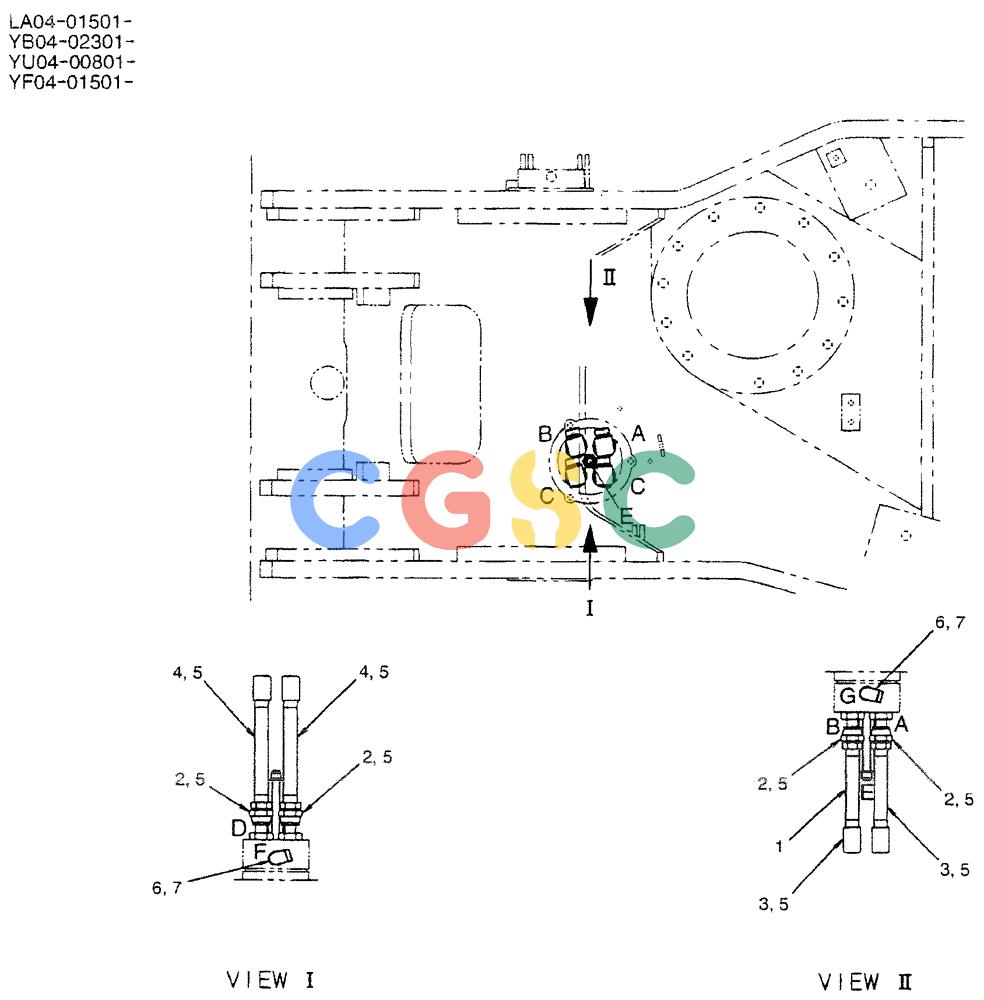 神钢零件查询(DOZER) - ATTACHMENT - SK200SR, SK200SR-1S, & SK200SRLC-1S (1/91-12/03) (01-005) - HYD LINES, SWIVEL Kobelco