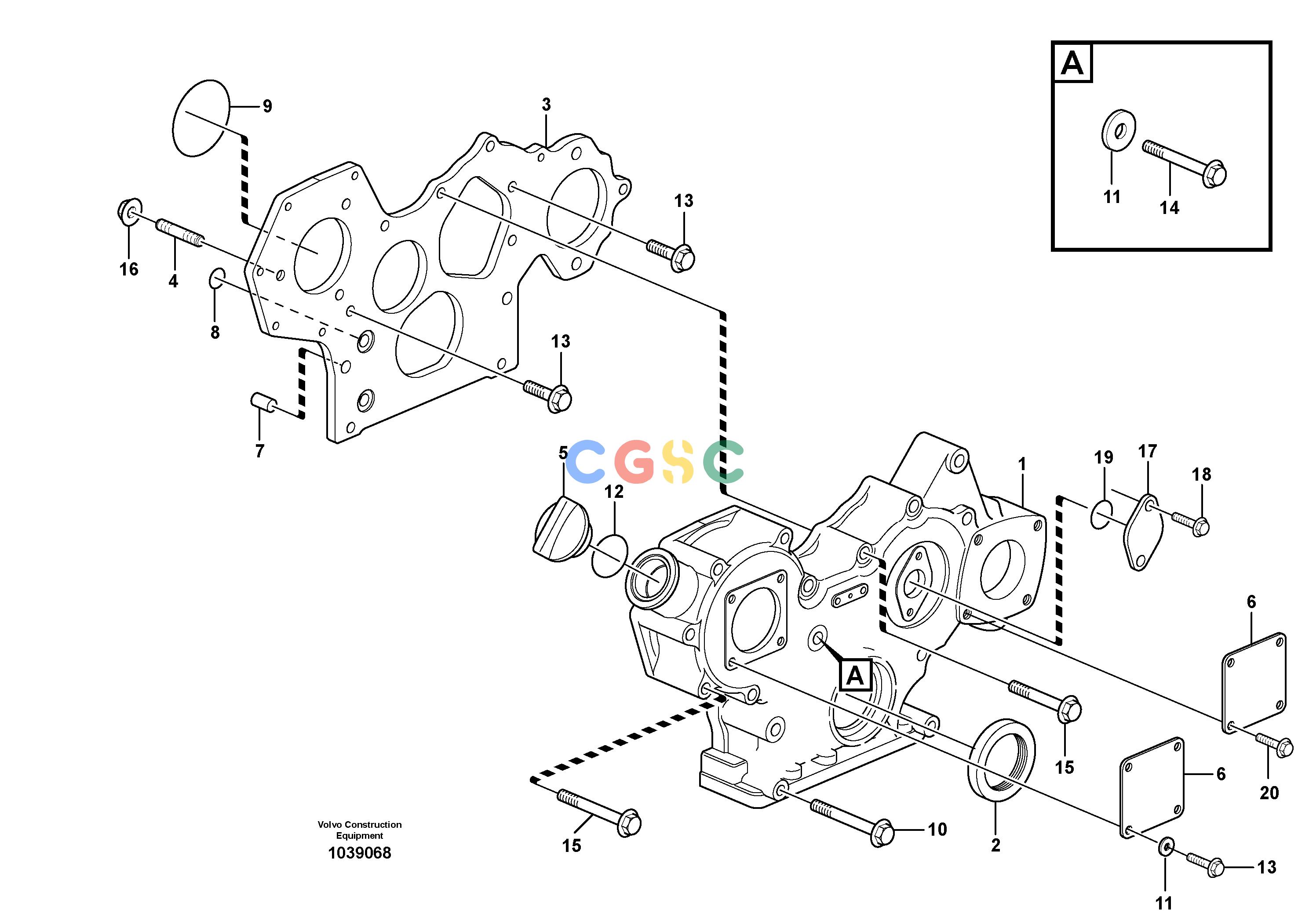 沃尔沃零件查询MC70B Timing gear casing and gearsS/N 71000 -11858382-NoneVOE11858382NoneAutodata Volvo online