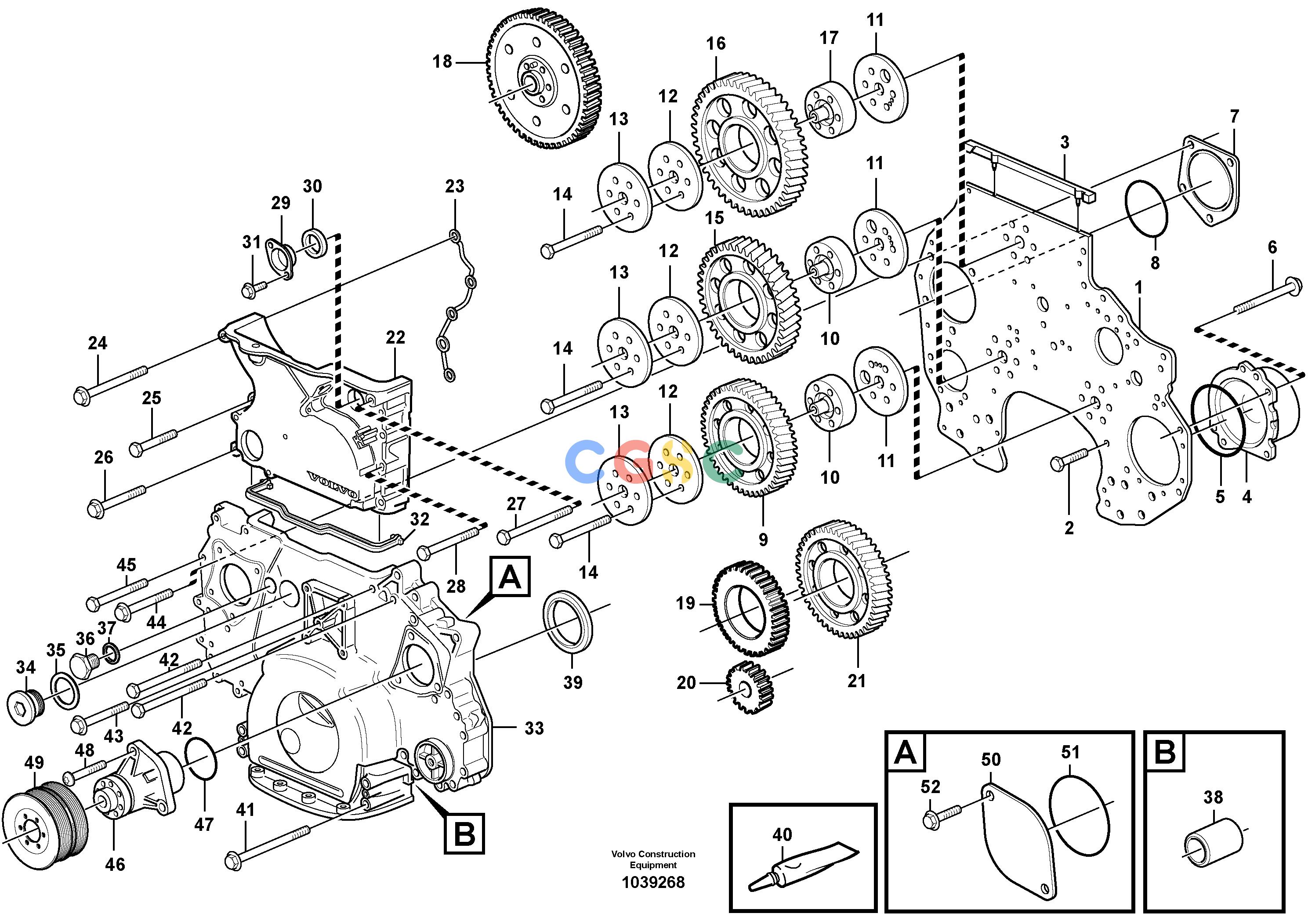 沃尔沃零件查询PL4608 Timing gear casing and gearsS/N 110001 - 110086ENG - 656061-ENG 656062 -NoneNoneNoneAutodata Volvo online