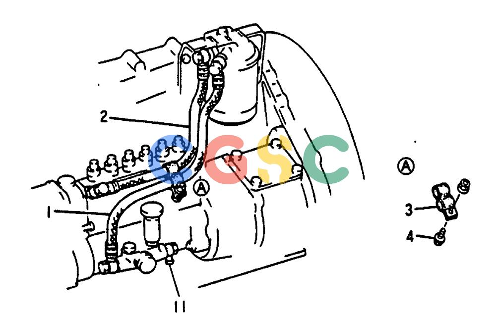 神钢零件查询(MD240C) - EXCAVATOR BTW LLU0301 - LLU0600 (1/80-12/06) (17-041) - FUEL HOSE - 040-220D Kobelco